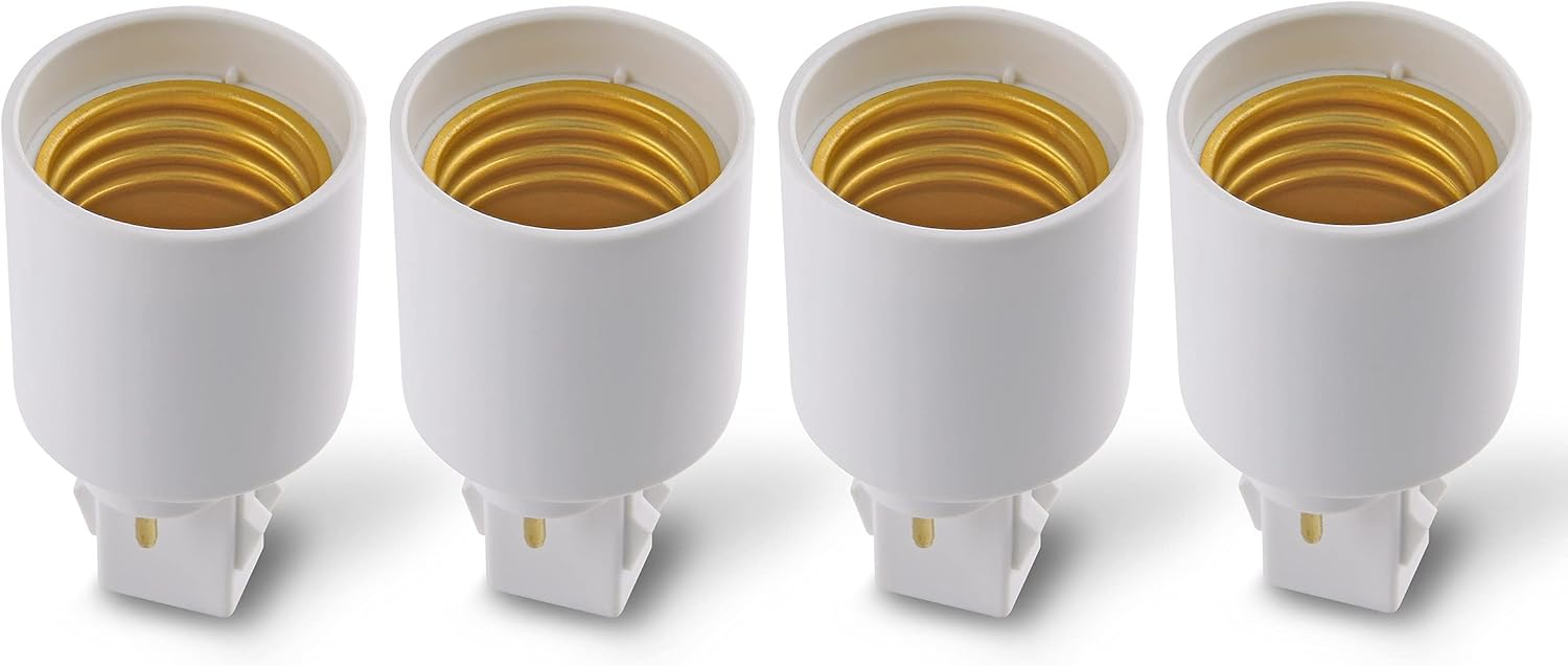 4pcs Gx23 to E26/E27 Socket Adapter, Gx23 to E27 Lamp Base Holder, 2 Pin Bulb Base Converter LED Accessories - Image 5