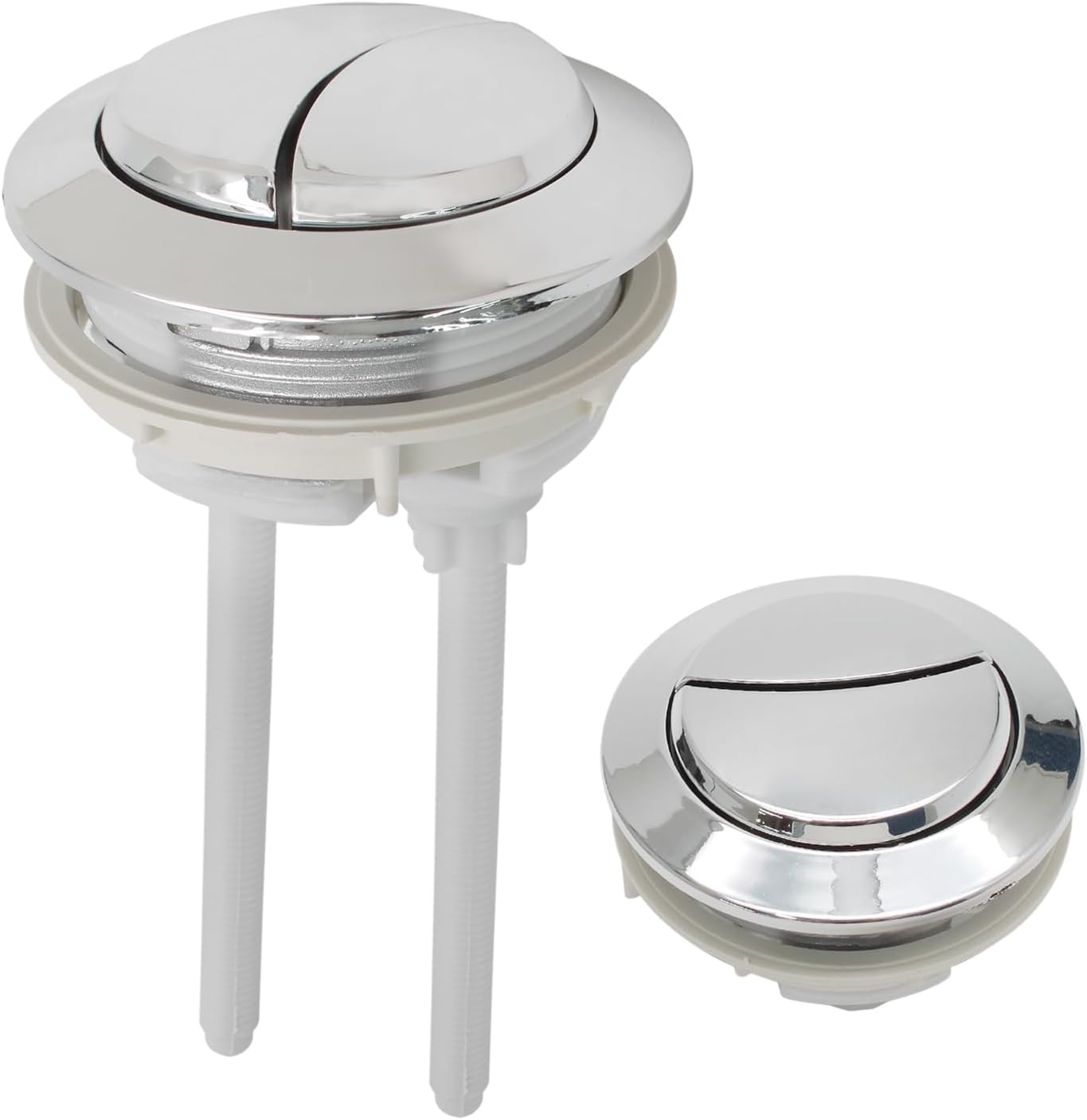 Toilet Tank Push Button 48mm Thread Diameter Dual Push Flushing Button Adjustable Toilet Water Tank Button Replacement, Pack of 1 - Image 1
