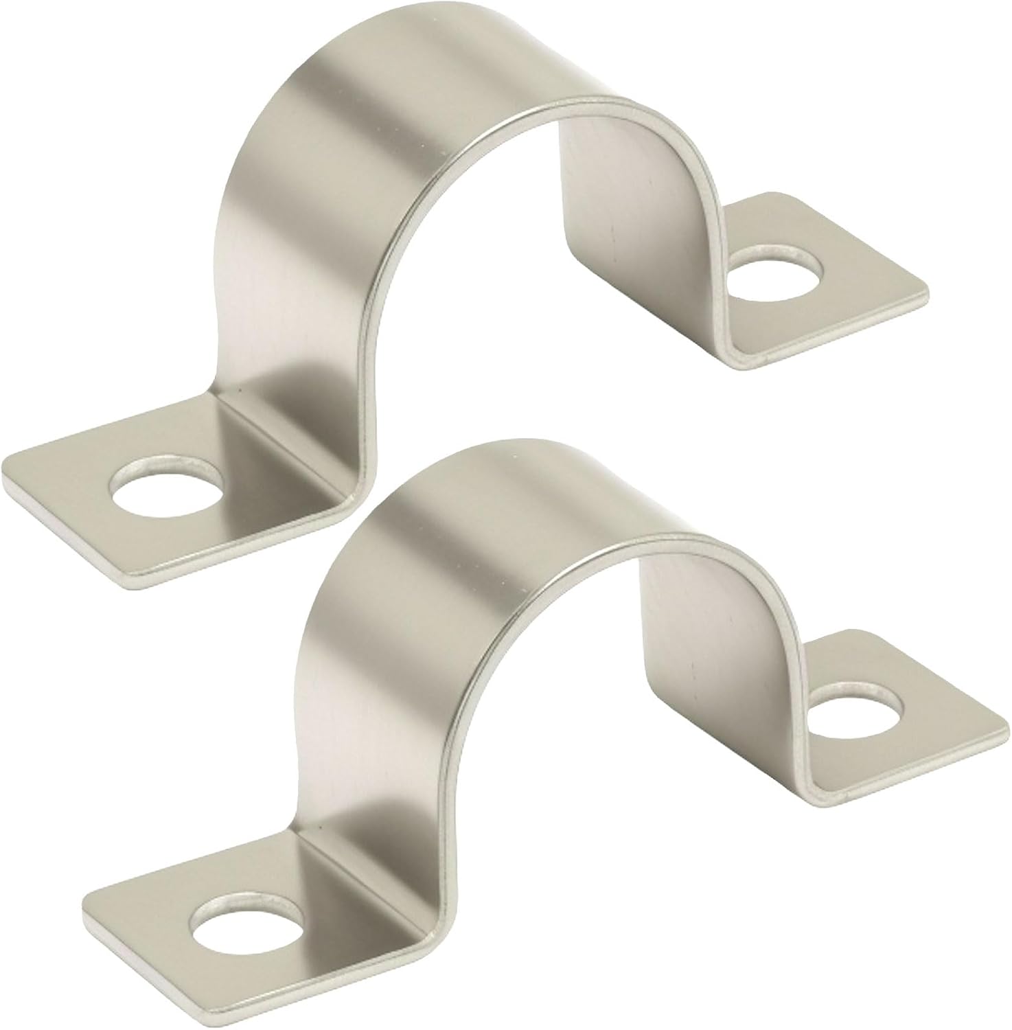 14 Pack 1 Inch Stainless Steel Conduit Clamps, U-Shape Bracket Pipe Clamps 2 Hole Fixing Clips, Universal Strap for Tube Pipe or Wire Cord Installation - Fits OD 25 mm(1