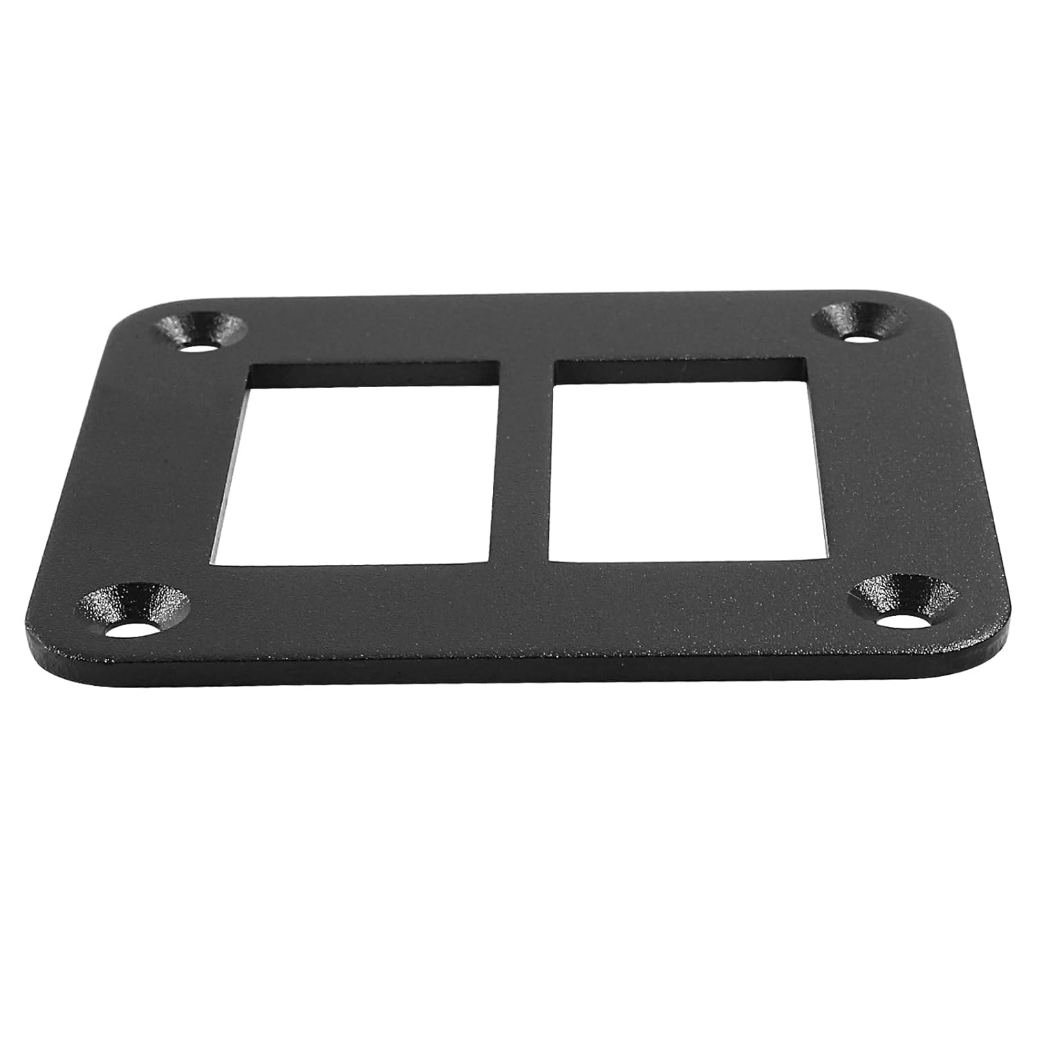 2 Gang Rocker Switch Panel Housing Holder, Rocker Toggle Switch Aluminum Housing Bracket with Screw, Black Waterproof Anodized Aluminium Panel for Car Boat Trailer RV SUV ATV UTV - Image 2