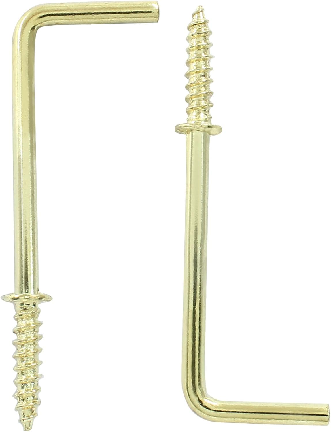 20pcs L Shape Screw Hooks, 2 Inch Square Bend, Gold Steel, 100% Steel, Wall Mount, Minimalist, For Home, Office, Decoration - Image 2