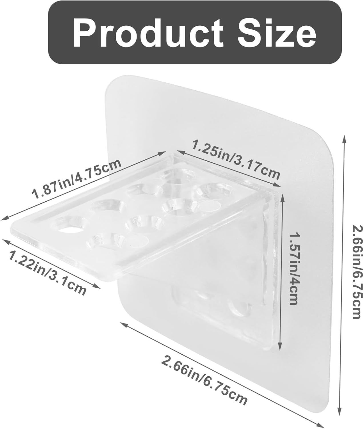 12 Pack Adhesive Shelf Bracket, Large Size Punch Free Bracket Single Row Shelf Support Peg, No-Drill Wall Mount Peg for Shelves/Kitchen Cabinets/Bookshelves/Closets - Image 3