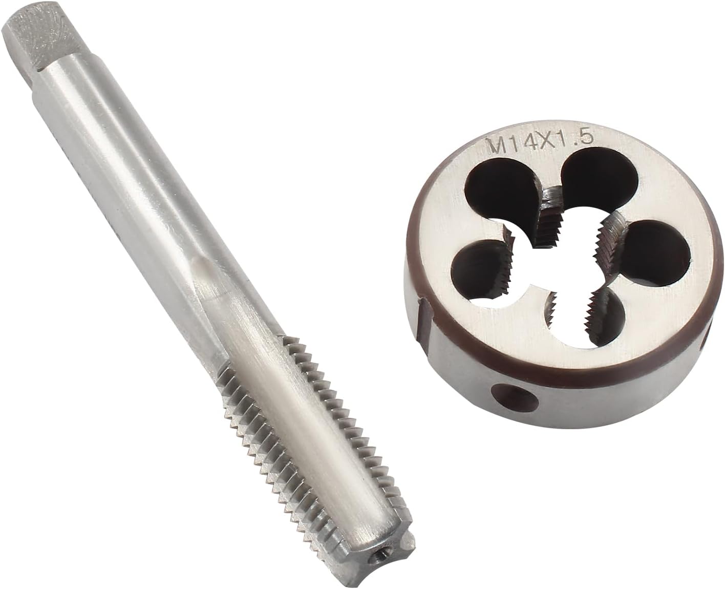 M14 x 1.5 HSS Metric Thread Tap and Die Set, Right Hand Machine Thread Tap and Round Die - Image 2