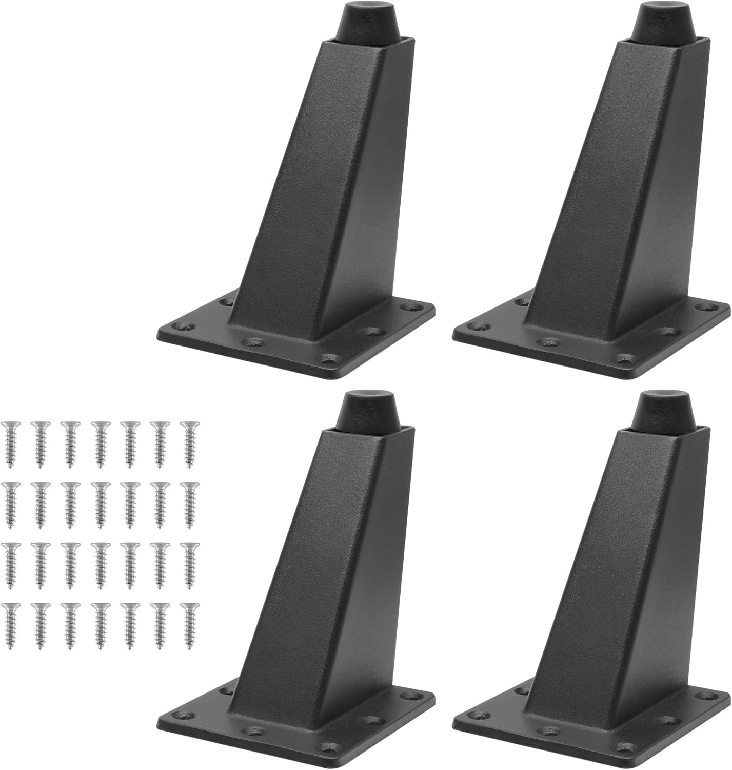 Sofa Legs Set of 4, Matte Black Replacement Couch Legs,3-3/4 Inch / 96mm Metal Furniture Legs for Cabinet Feet & DIY Furniture - Image 1