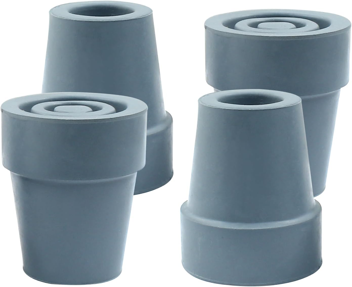 4pcs 19mm Rubber Cane Tips, 3/4 Inch Diameter Anti Slip Crutch Tips, Universal Replacement Tips for Cane, Crutch, Walker (Grey) - Image 1