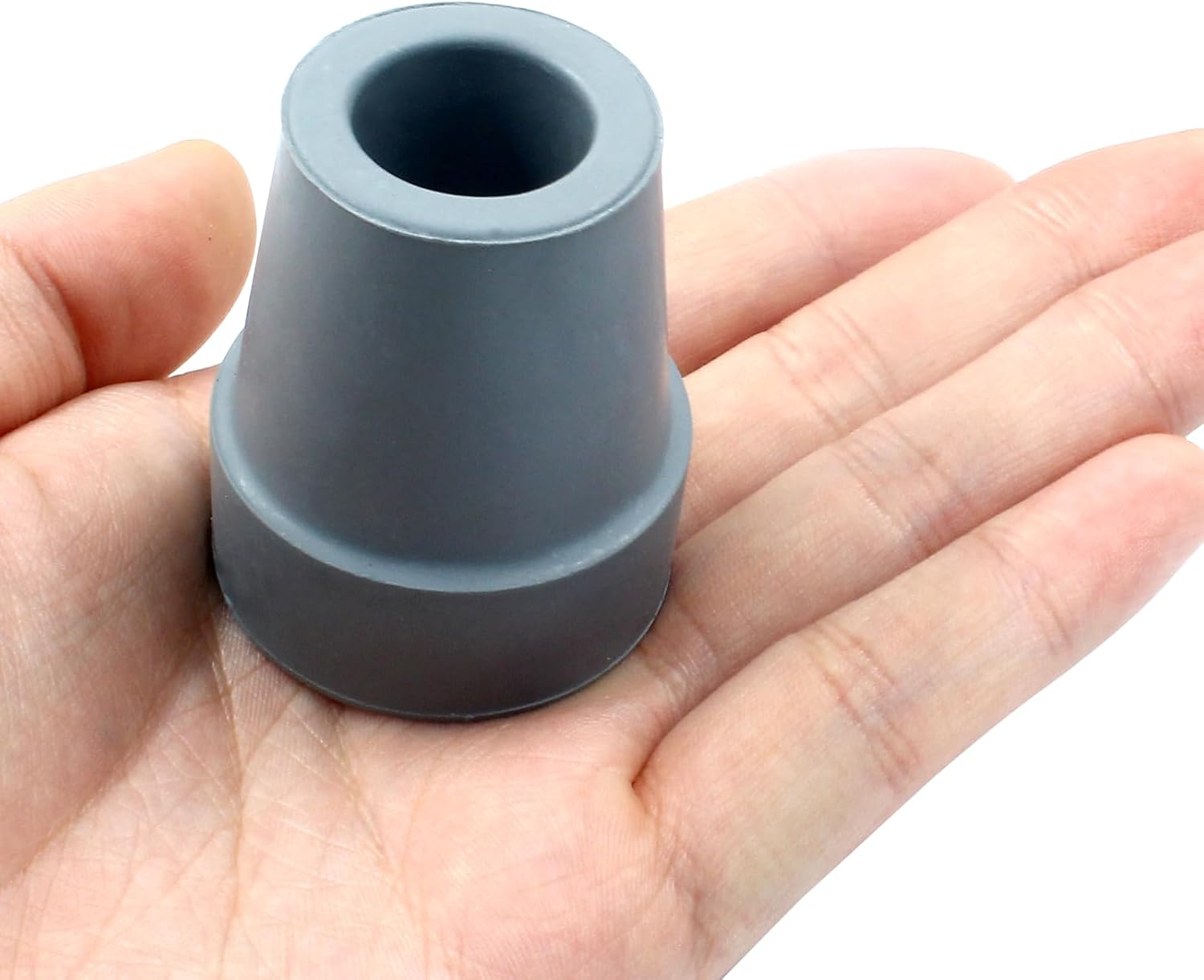 4pcs 19mm Rubber Cane Tips, 3/4 Inch Diameter Anti Slip Crutch Tips, Universal Replacement Tips for Cane, Crutch, Walker (Grey) - Image 4