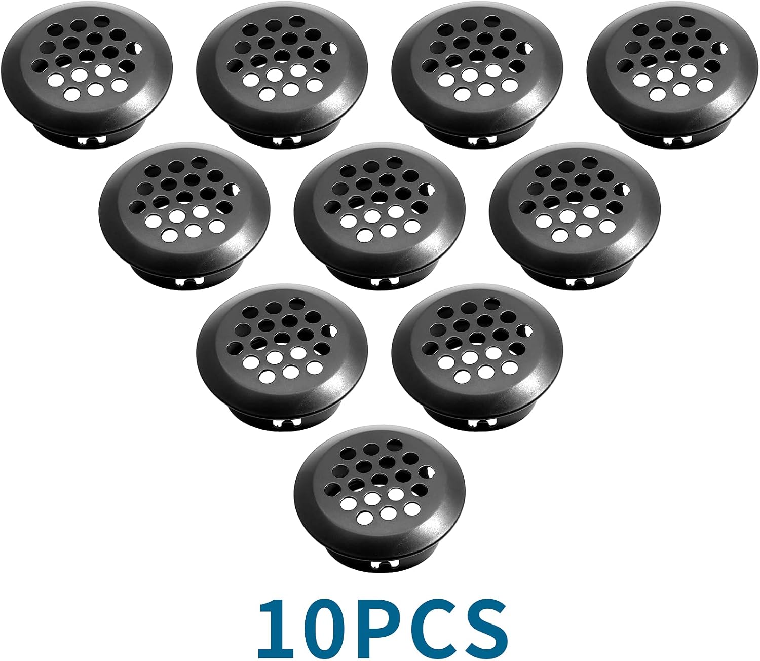 10pcs Black Circular Soffit Air Vents, 3/4