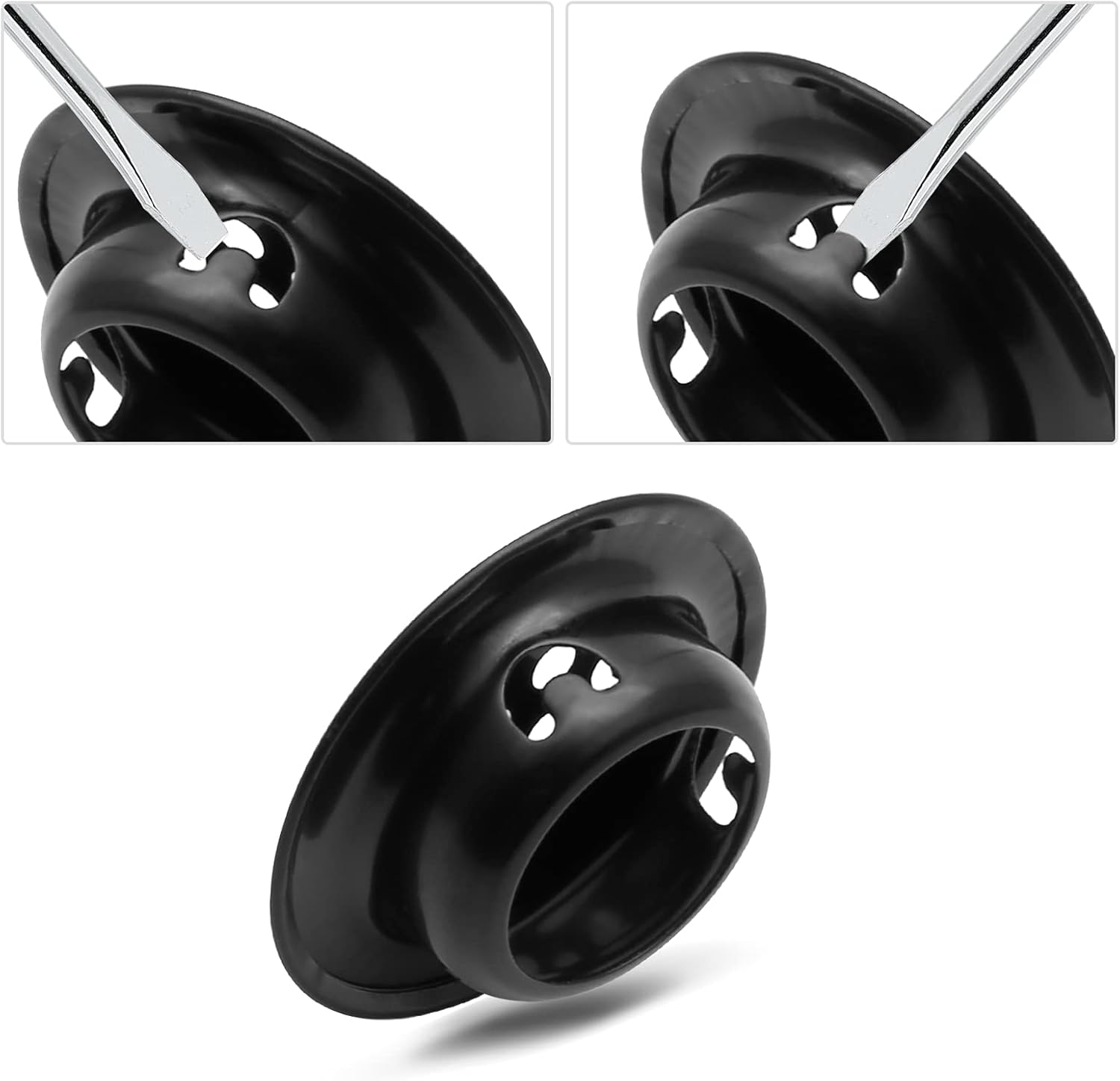 10pcs Black Circular Soffit Air Vents, 3/4
