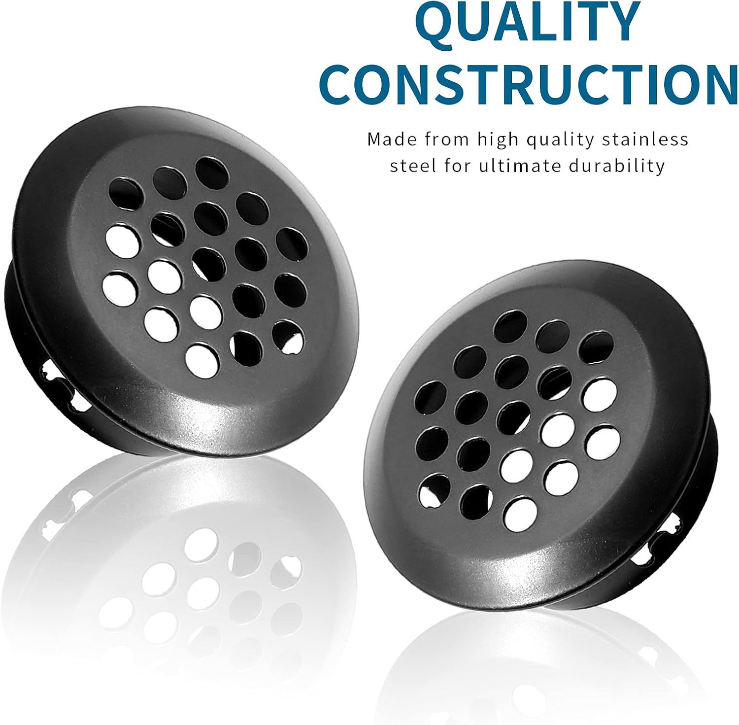 10pcs Black Circular Soffit Air Vents, 3/4