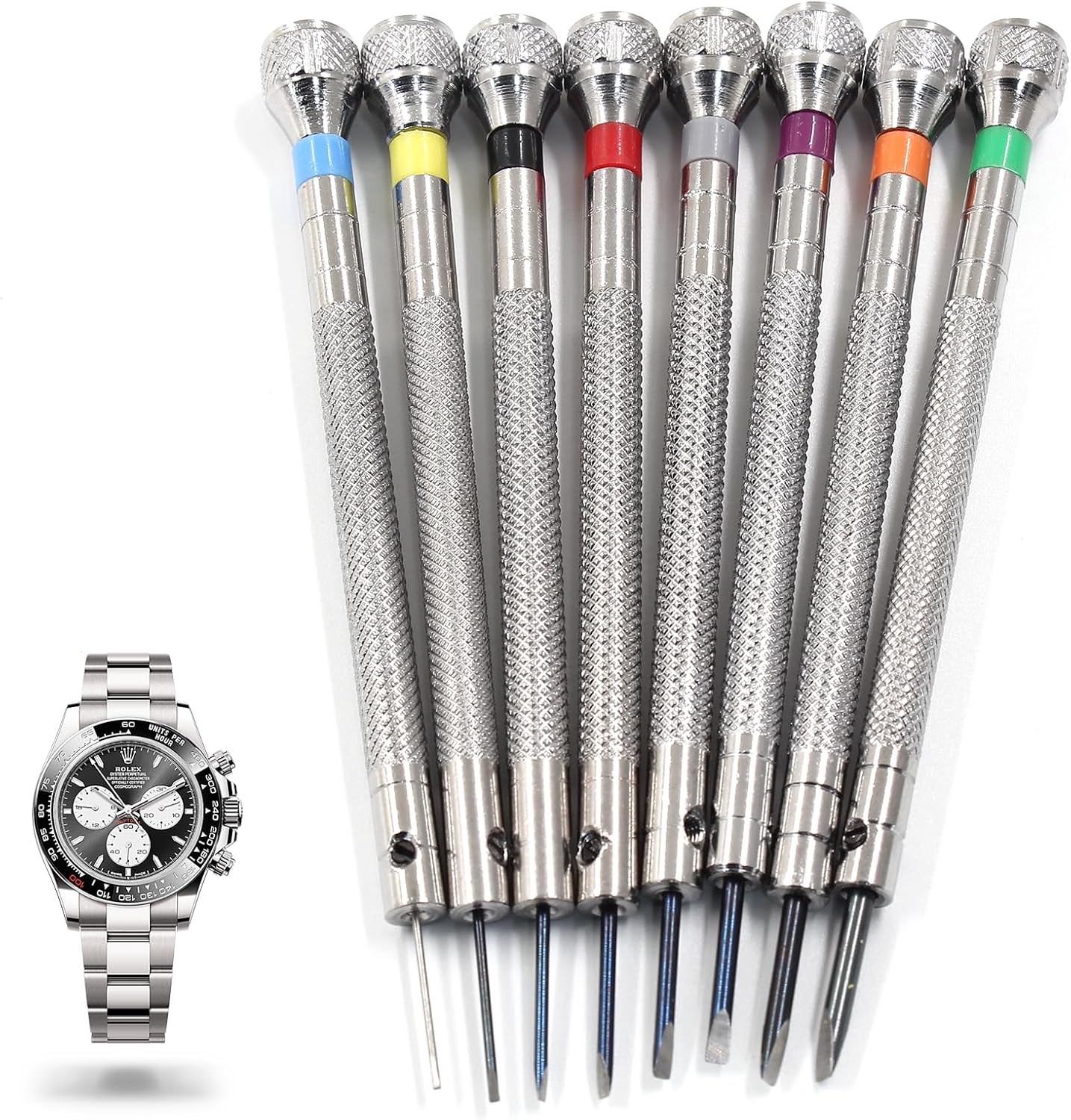 8 pieces 0.6-2.0mm Professional Precision Micro Flat Head Screwdriver Set for Glasses Watches Jewelers Electronics Repair - Image 2
