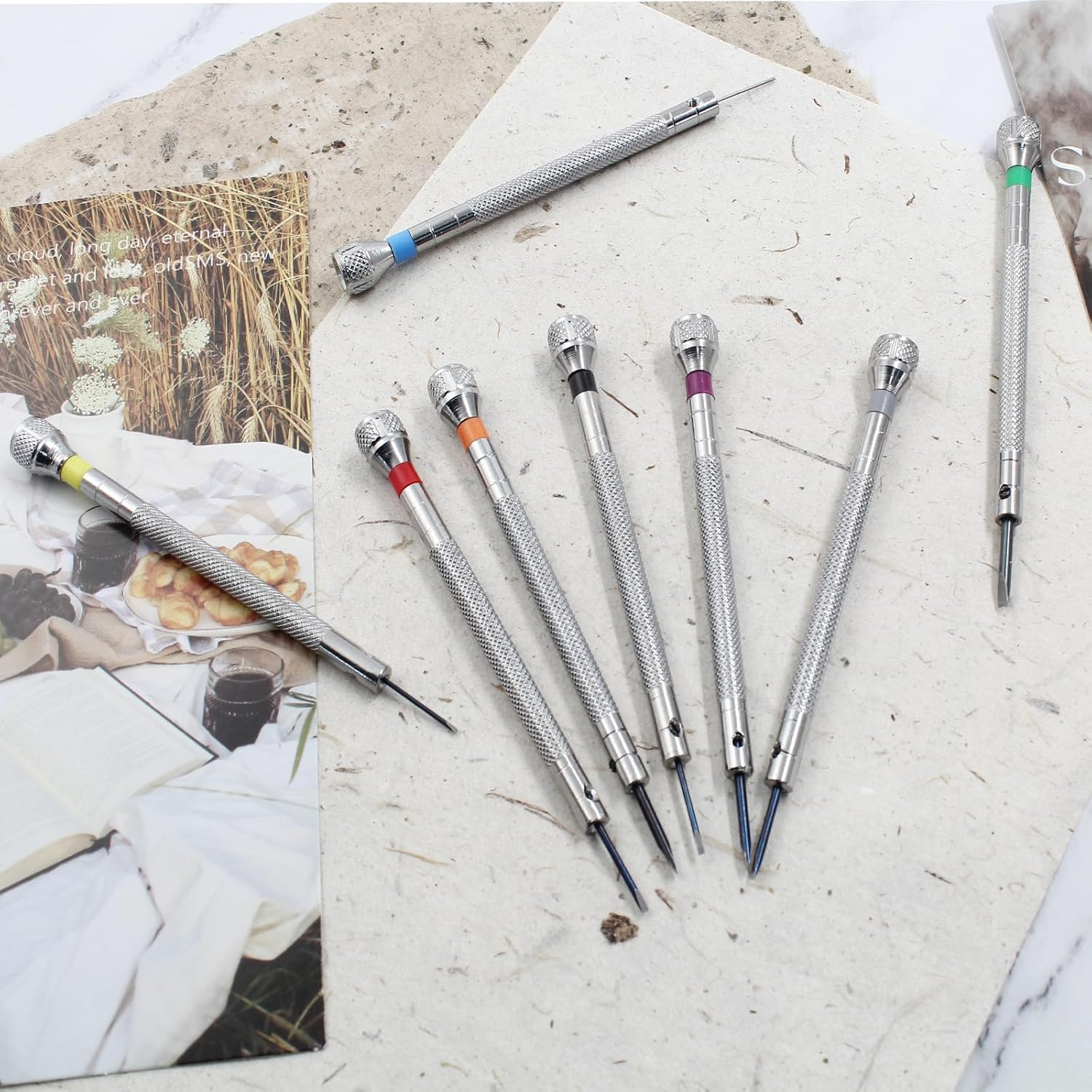 8 pieces 0.6-2.0mm Professional Precision Micro Flat Head Screwdriver Set for Glasses Watches Jewelers Electronics Repair - Image 7