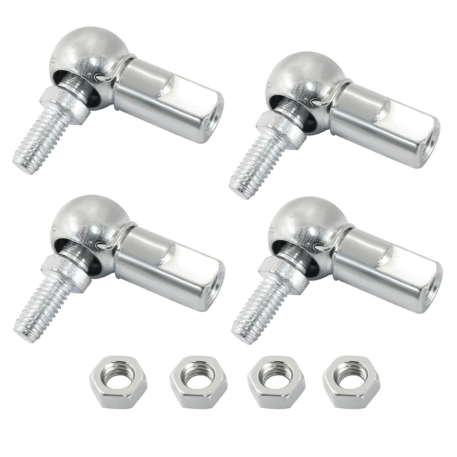 4 PCS m6 x 1.0mm Right Thread Ball Head Joint Rod End Bearing, Carbon Steel Ball Socket End Fitting for Hinge Door - Image 1