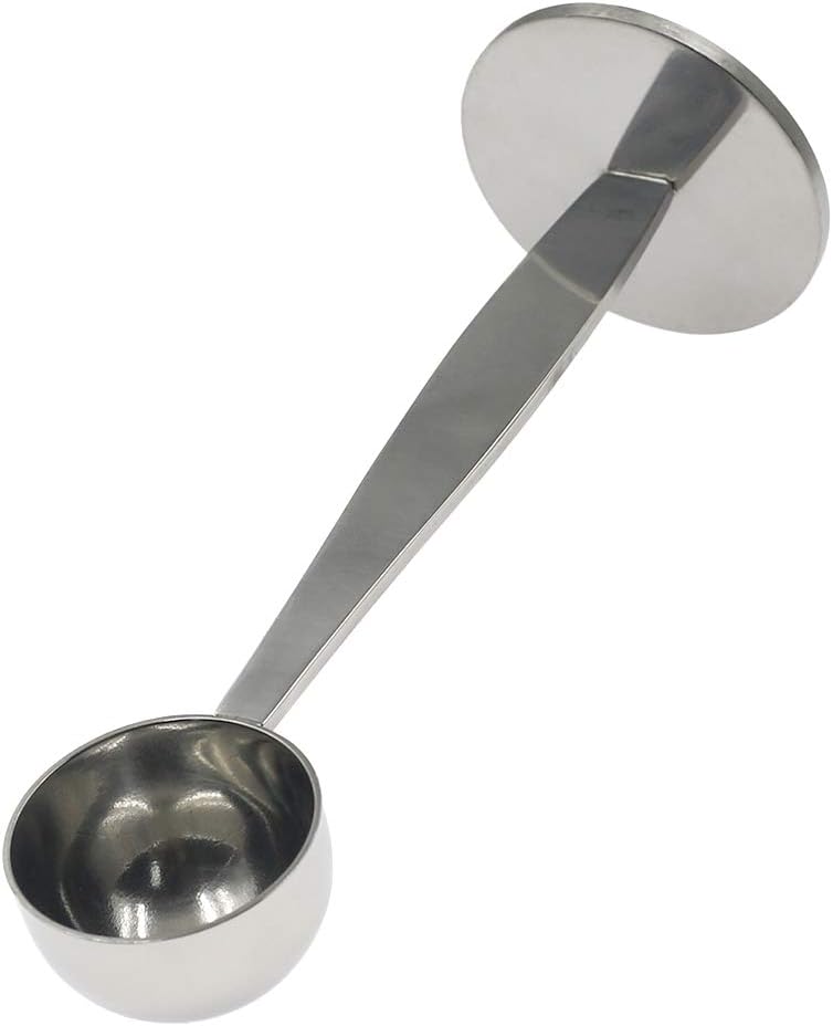 2-in-1 Coffee Scoop Stainless Steel Measuring and Tamping Coffee Spoon(15ml)-1pc - Image 1