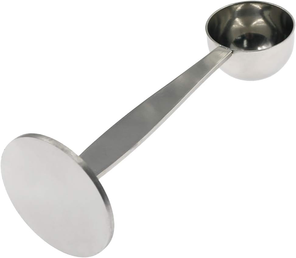 2-in-1 Coffee Scoop Stainless Steel Measuring and Tamping Coffee Spoon(15ml)-1pc - Image 2