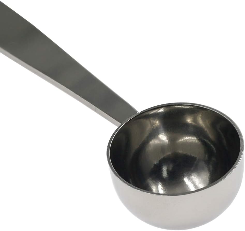 2-in-1 Coffee Scoop Stainless Steel Measuring and Tamping Coffee Spoon(15ml)-1pc - Image 3