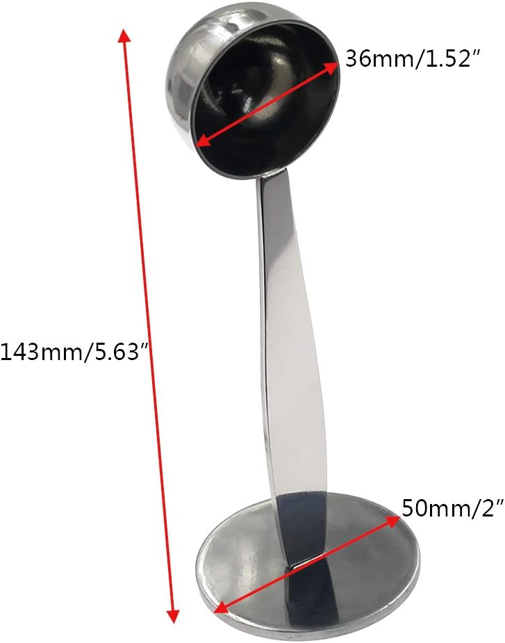 2-in-1 Coffee Scoop Stainless Steel Measuring and Tamping Coffee Spoon(15ml)-1pc - Image 4