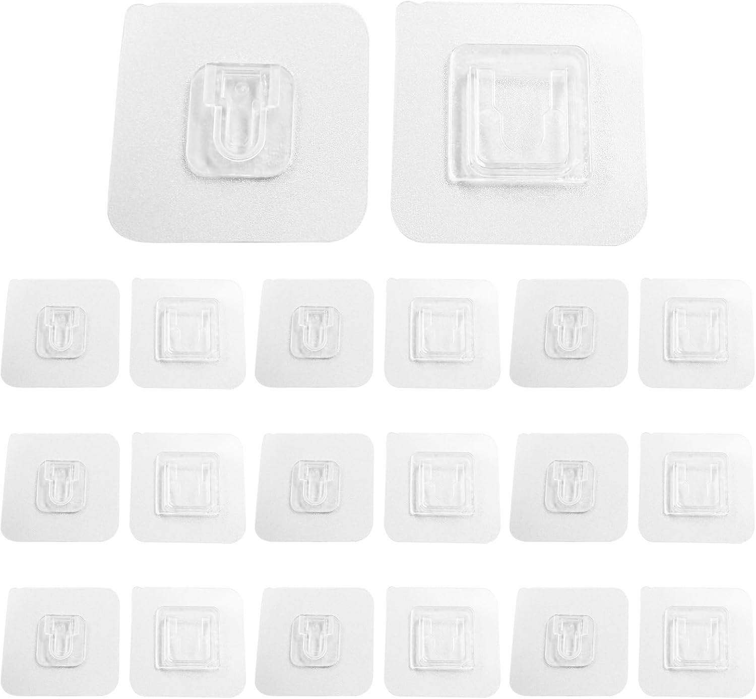 30 Pair Double Sided Adhesive Hooks Wall Adhesive Hooks Wall Hanger Holder Utility Wall Hooks for Bathroom Kitchen Office Hanging - Image 1