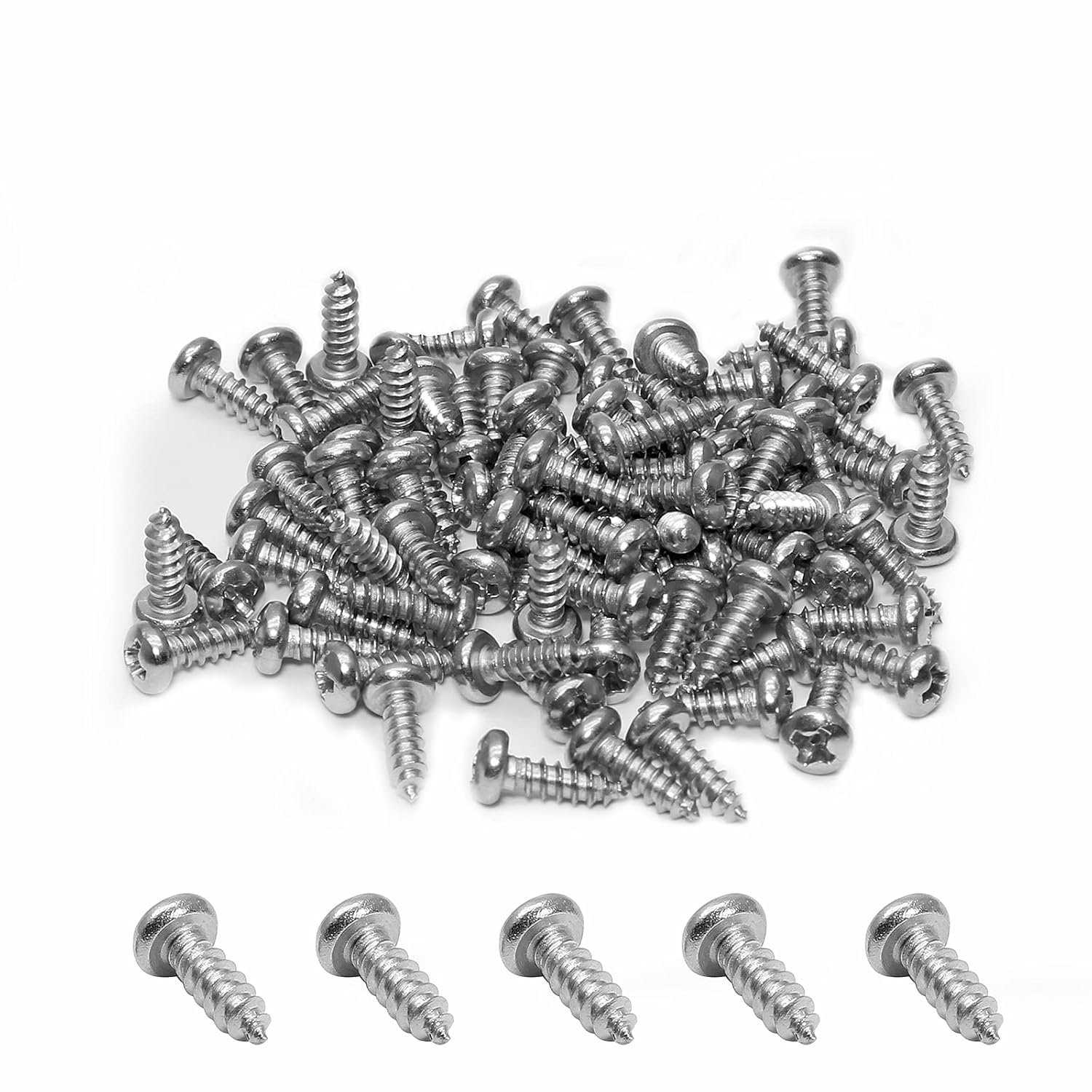 100pcs #2 x 1/4
