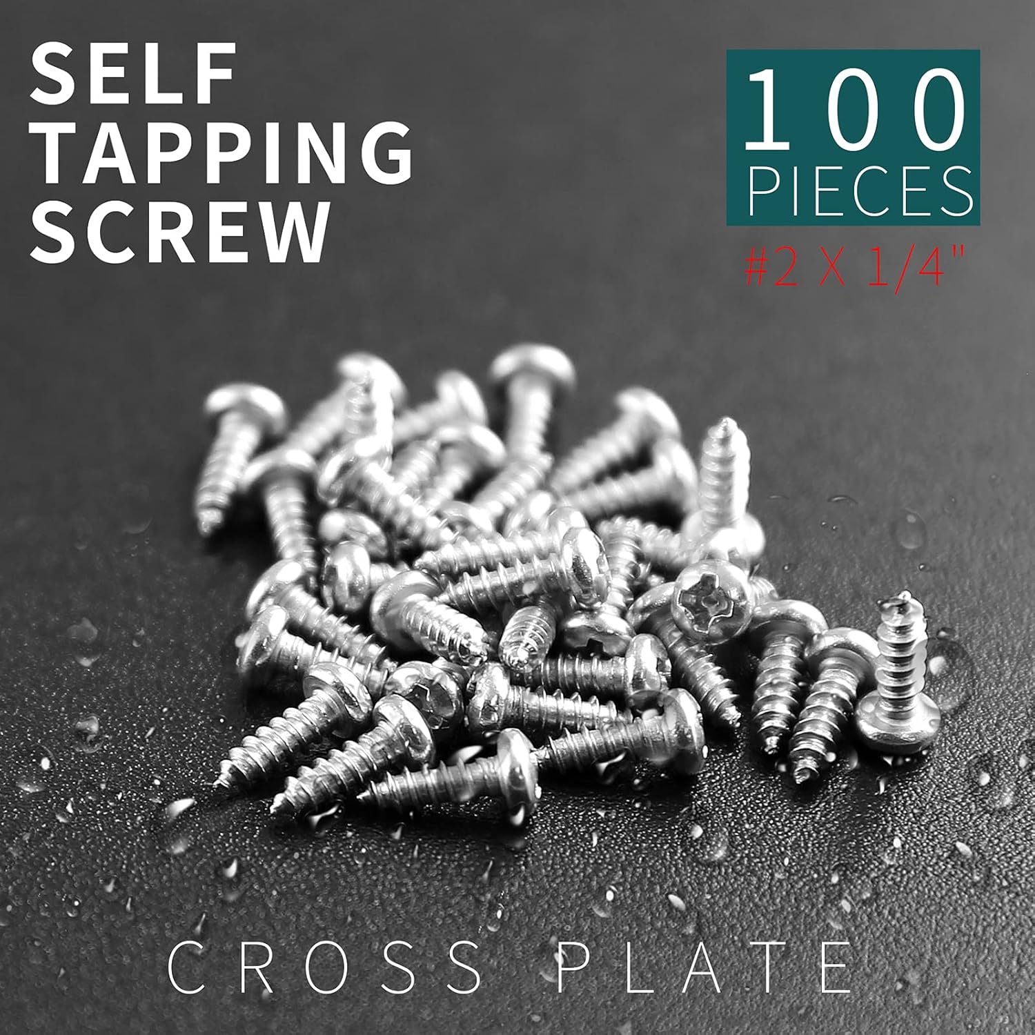 100pcs #2 x 1/4