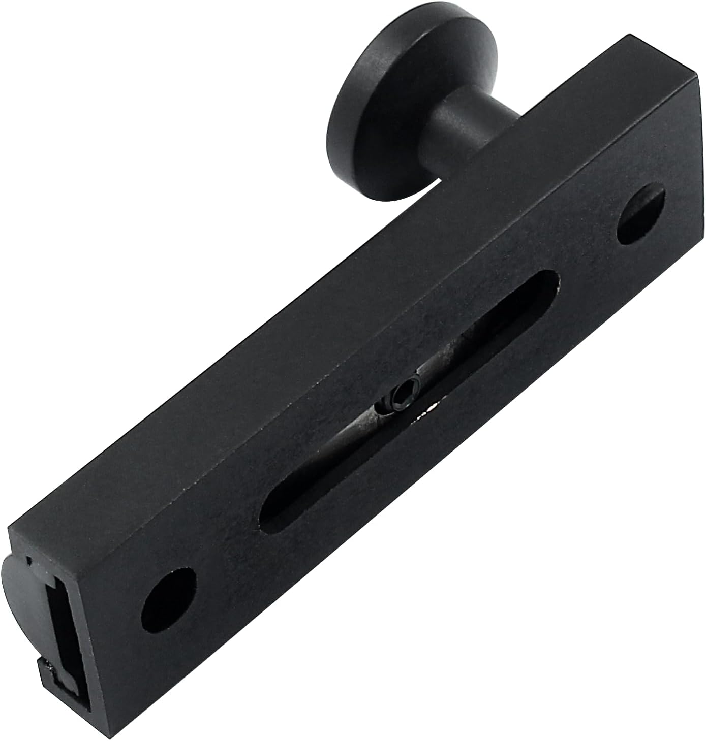 Sliding Deadbolt, Heavy Duty Solid Brass Surface Bolt, Door Slide Lock Anti Theft Security Door Latch Lock with Screws(Black,2 Inch) - Image 3