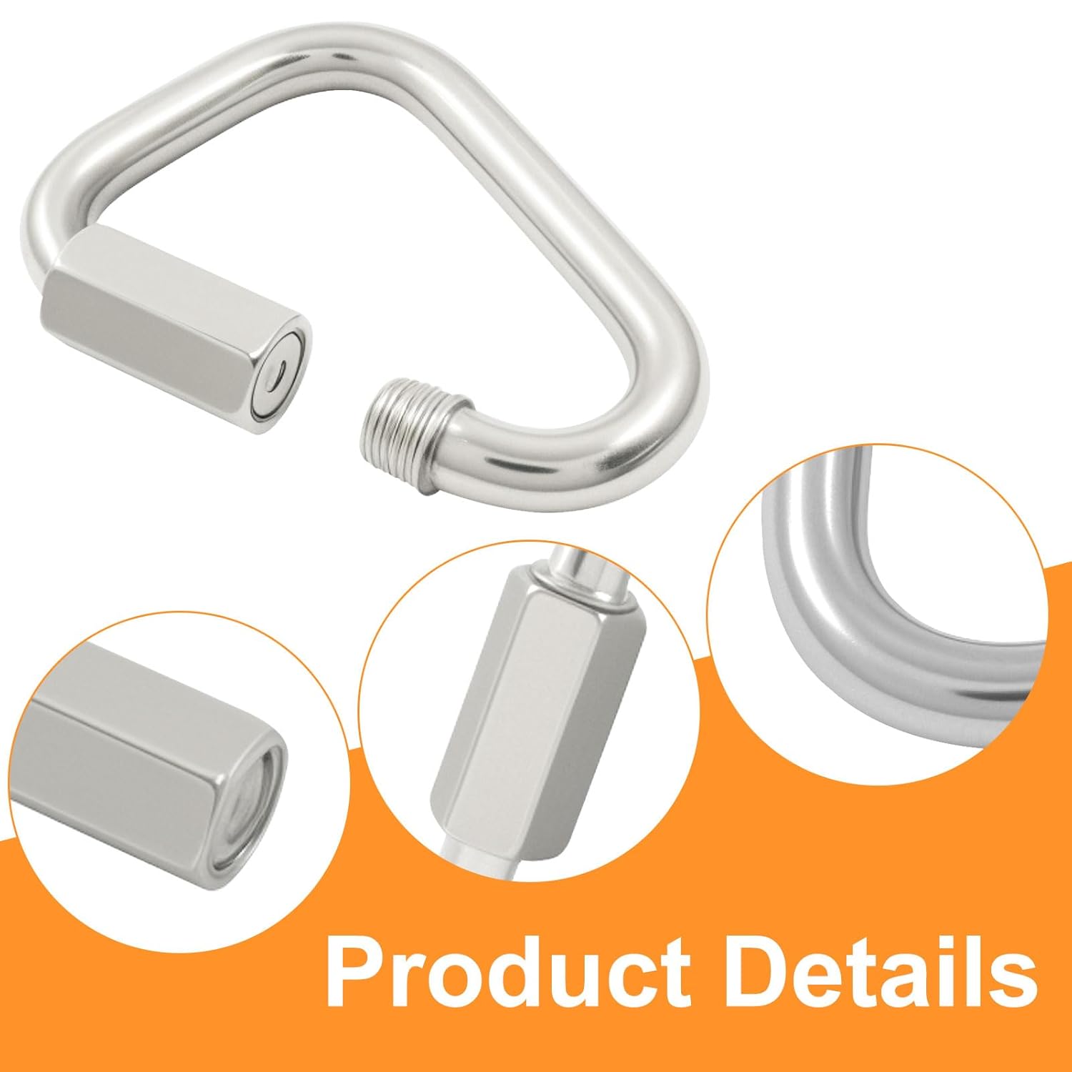 4.1 Inch Delta Quick Link, Stainless Steel Triangle Quick Connector M12 Heavy Duty Chain Connector (1 Pack, 2517 Lbs Capacity) - Image 4