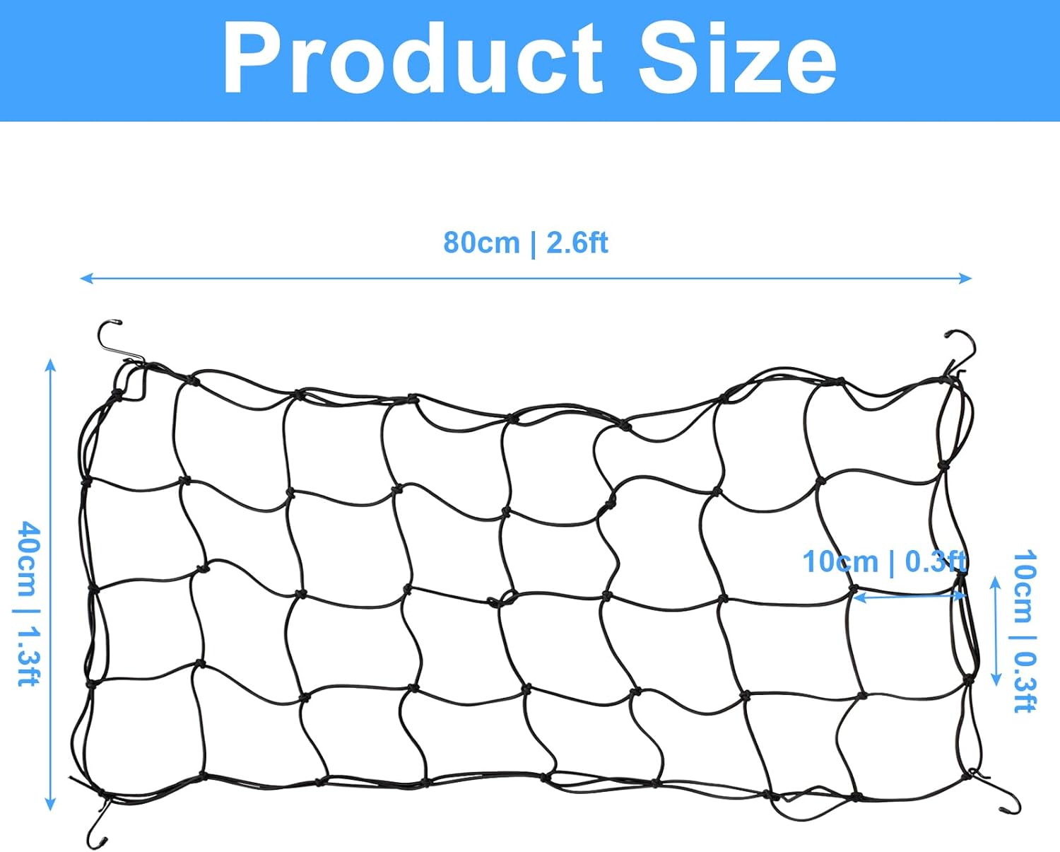 2 x 4Ft Trellis Netting with Hook, Heavy Duty Stretchy Scrog Plant Net Support for Indoor Outdoor Garden Plant Growing Tents - Image 3