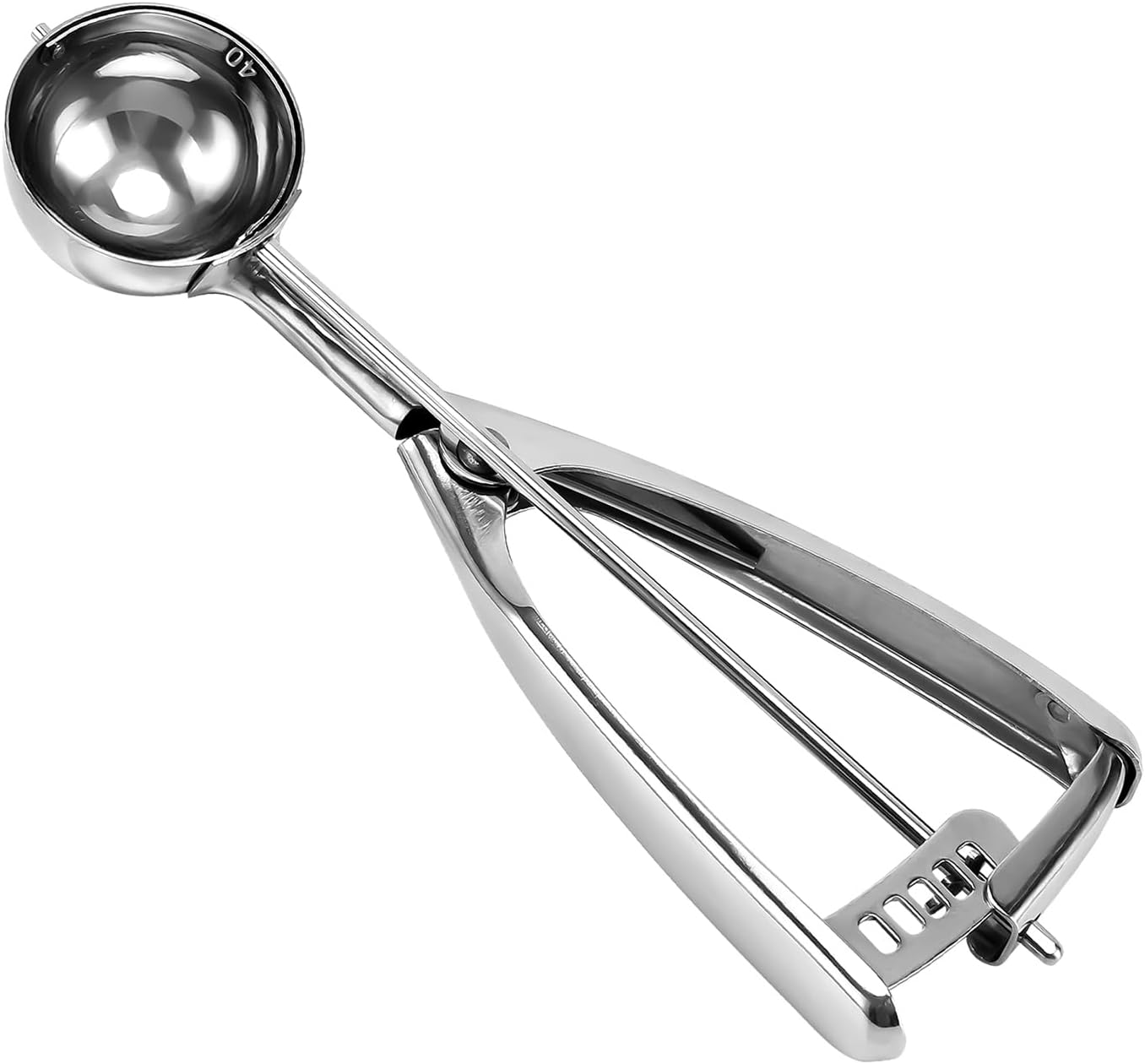 Medium Cookie Scoop, 2 Tbsp / 30ml / 1 oz, Size #40 Cookie Dough Scoop, Cookie Scoops for Baking, 1 25/32 inches / 4.5 CM Ball, 18/8 Stainless Steel, Secondary Polishing - Image 1