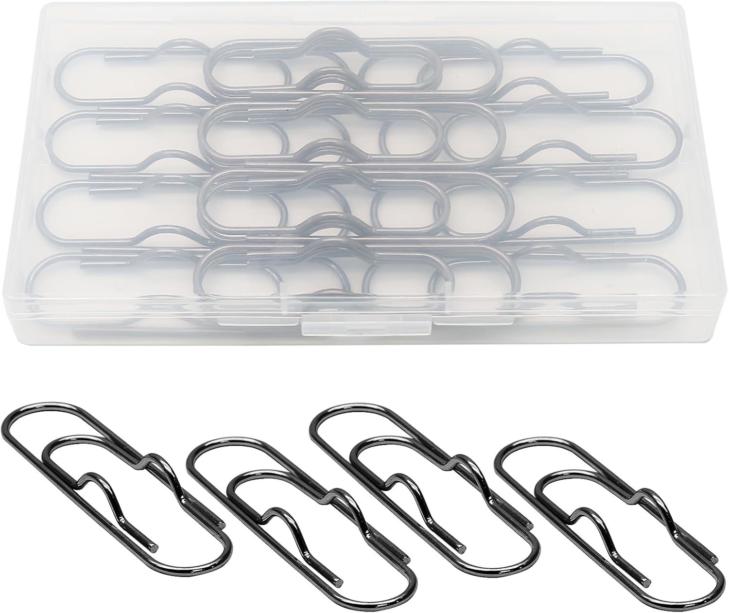 20 PCS Metal Pen Clips, Black Pen Holder, Multifunctional Pen Clip Holders for Notebooks, Paper, Clipboard - Image 1