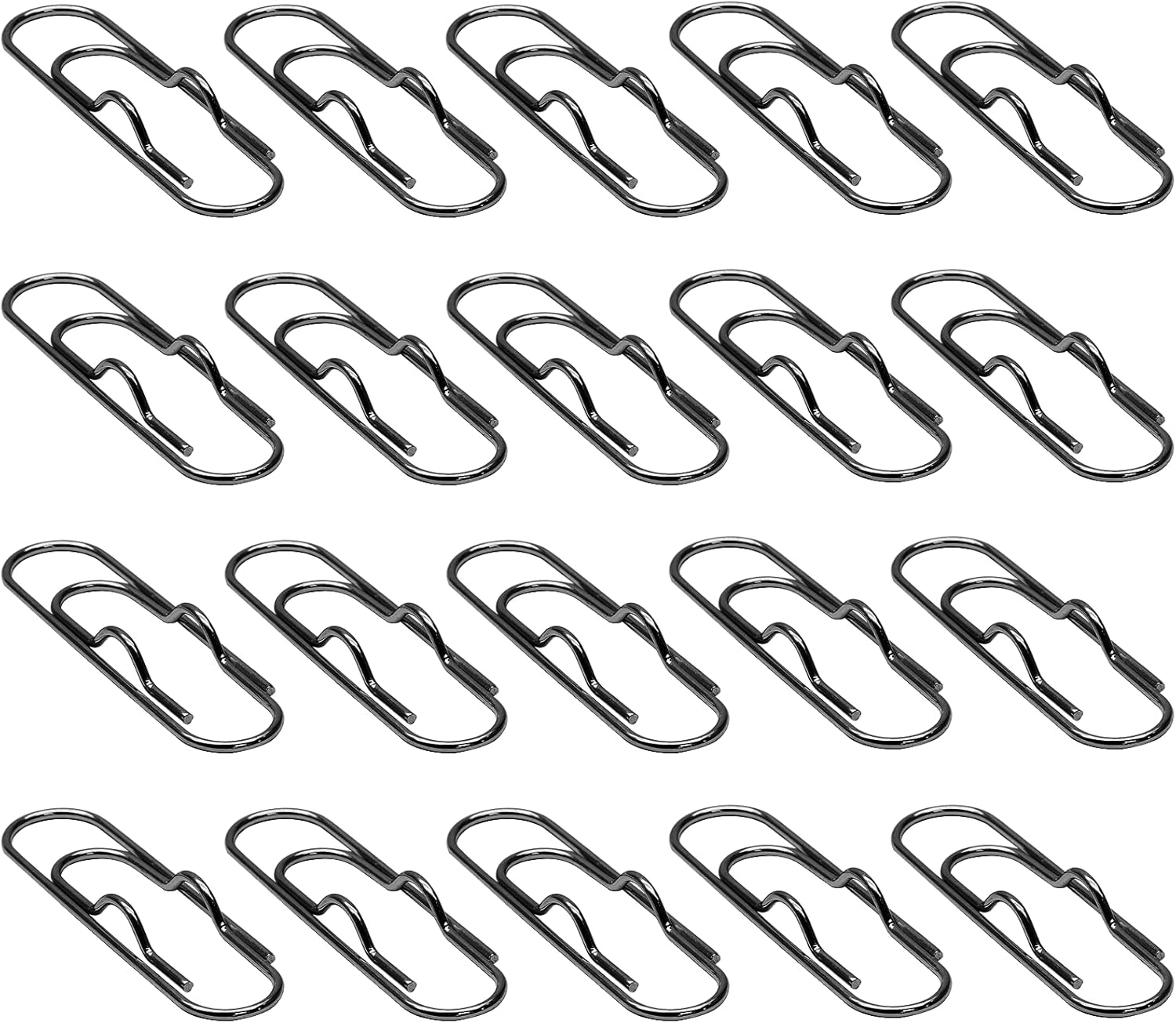 20 PCS Metal Pen Clips, Black Pen Holder, Multifunctional Pen Clip Holders for Notebooks, Paper, Clipboard - Image 2