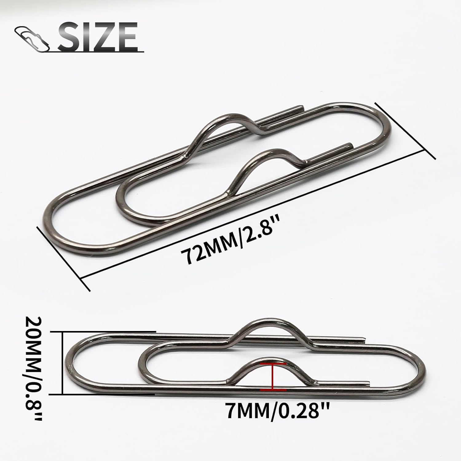 20 PCS Metal Pen Clips, Black Pen Holder, Multifunctional Pen Clip Holders for Notebooks, Paper, Clipboard - Image 3