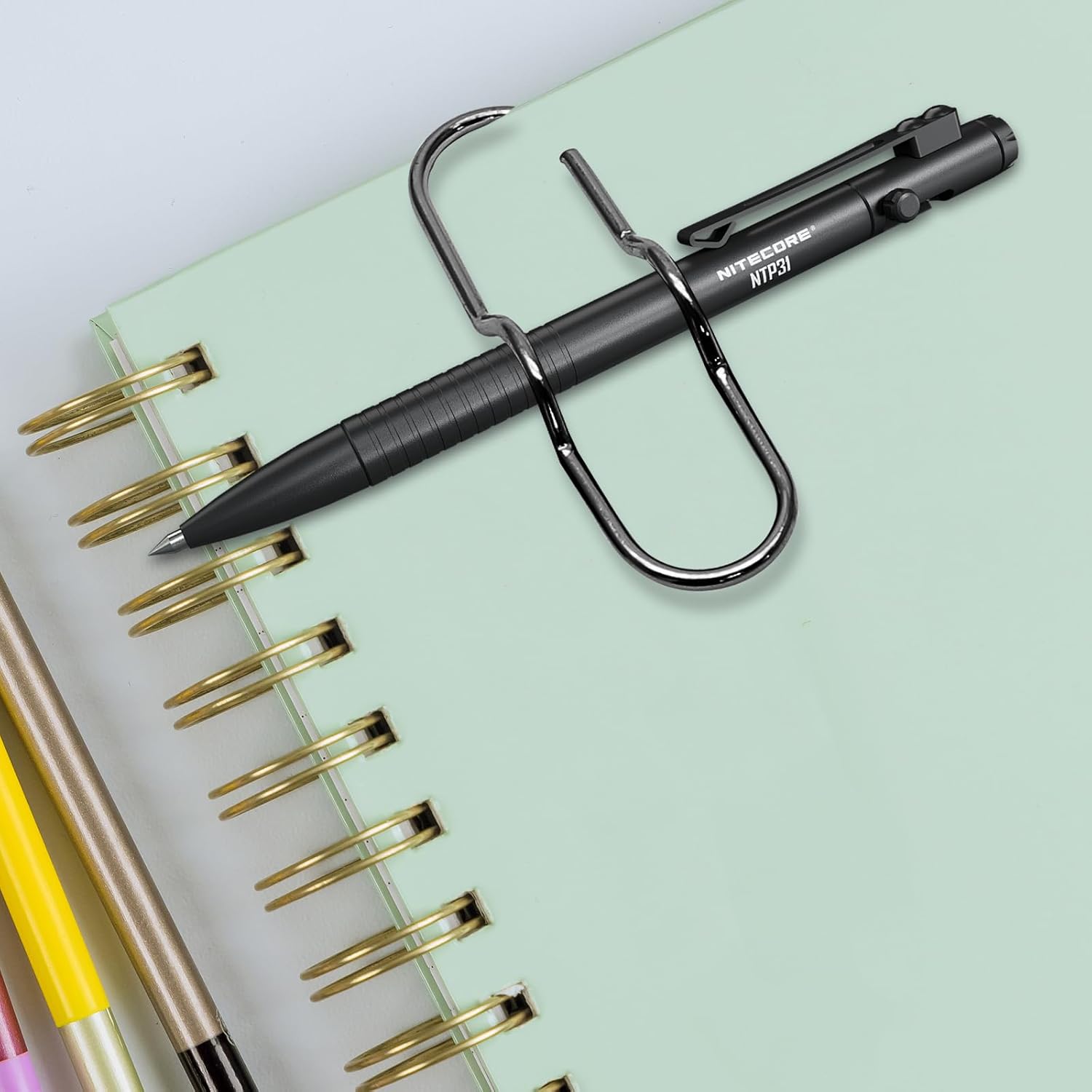 20 PCS Metal Pen Clips, Black Pen Holder, Multifunctional Pen Clip Holders for Notebooks, Paper, Clipboard - Image 5