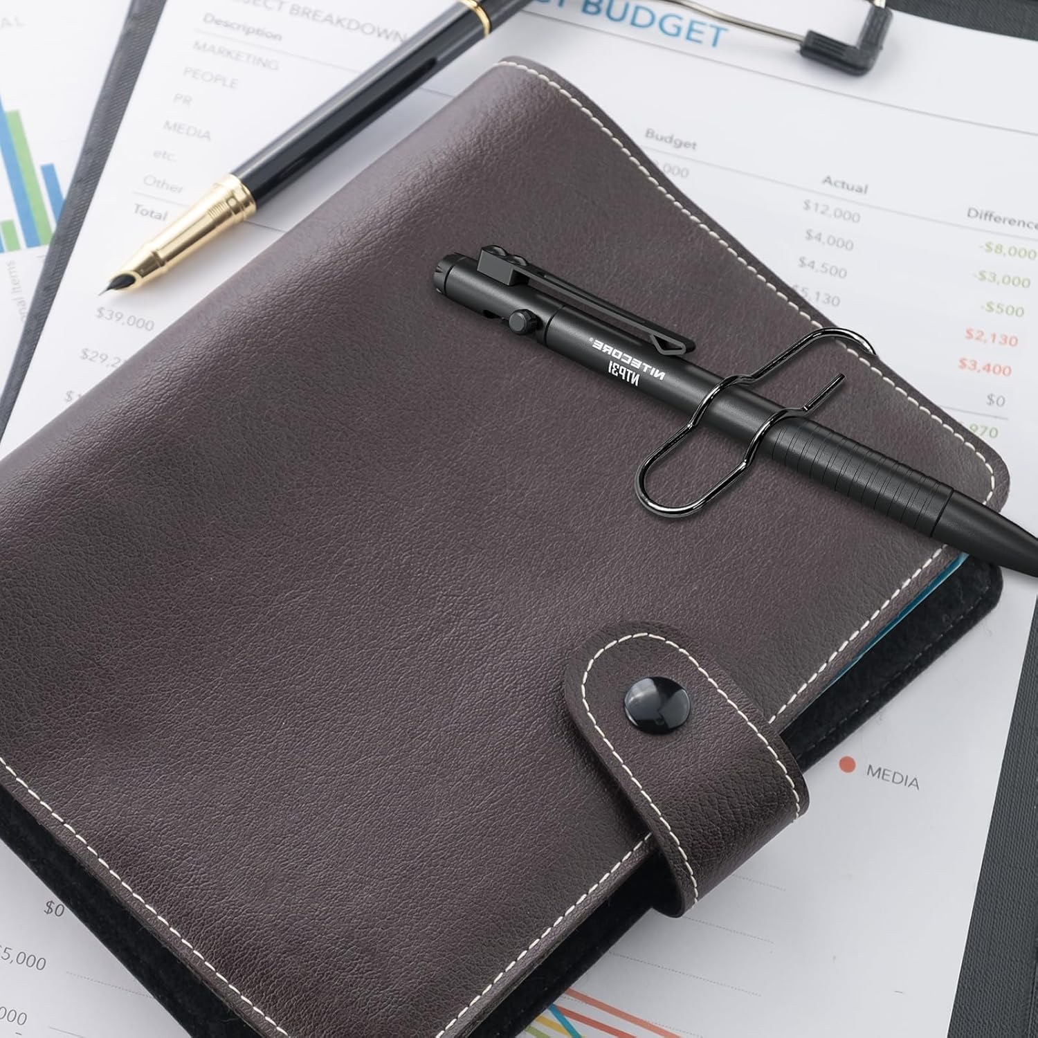 20 PCS Metal Pen Clips, Black Pen Holder, Multifunctional Pen Clip Holders for Notebooks, Paper, Clipboard - Image 6