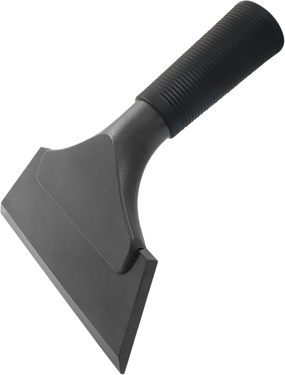 Small Squeegee 5 inch Rubber Window Tint Windshield Scraper, Non-Slip Handle Glass Cleaner for Car Glass Mirror Shower Door/Bathroom Cleaning(Pure Black, 1 Pack) - Image 1