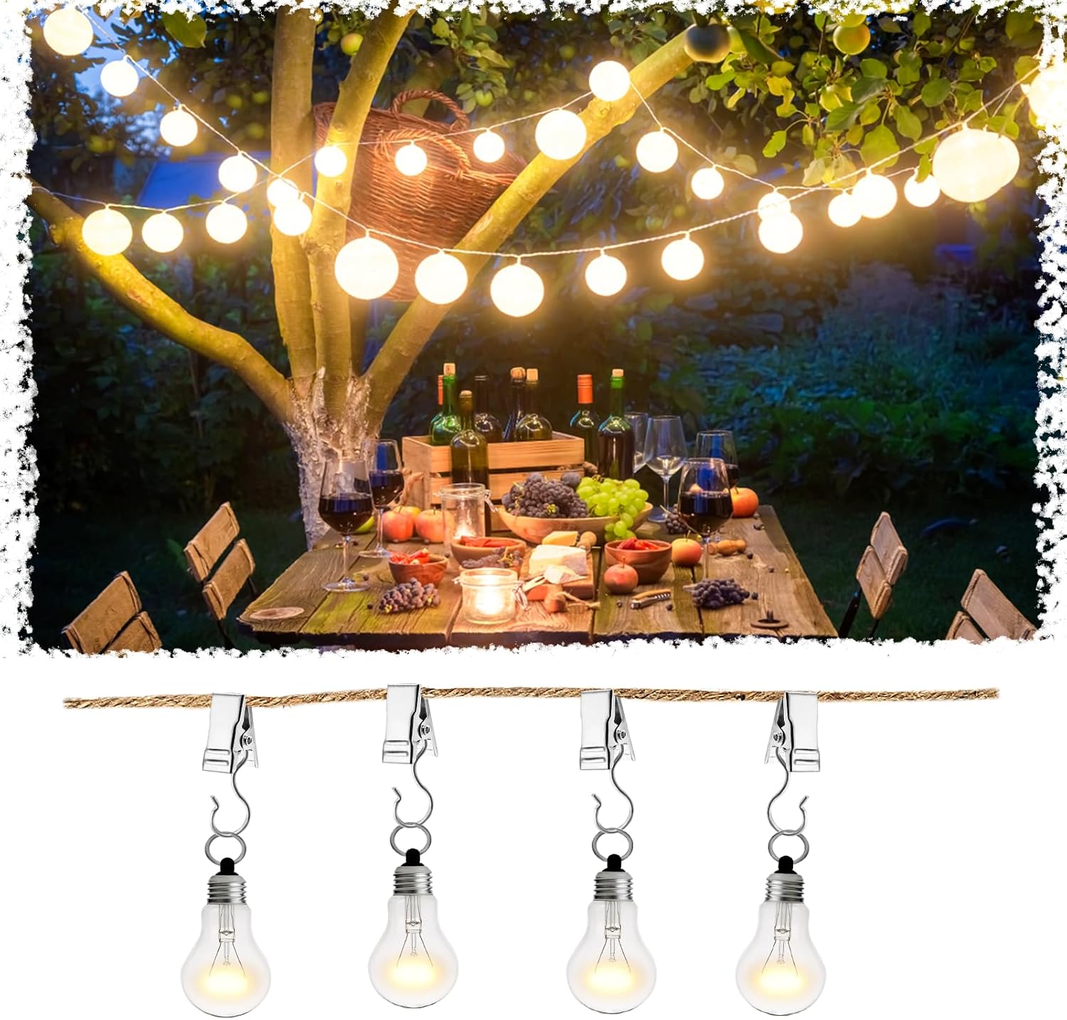 Small Hanging Clip for Curtains - 100 Pack Camper Awning Lights Clips with Light Hanger Hooks, Best for Camp Tent Photo Display Indoor Outdoor Decoration（Silver） - Image 5