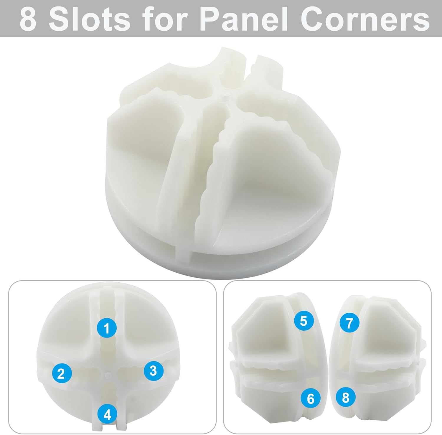 32 Pack White Plastic Cube Connectors, Wire Grid Cube ABS Connectors Modular Closet Storage Organizer, DIY Wire Shelves for Home/Office - Image 4