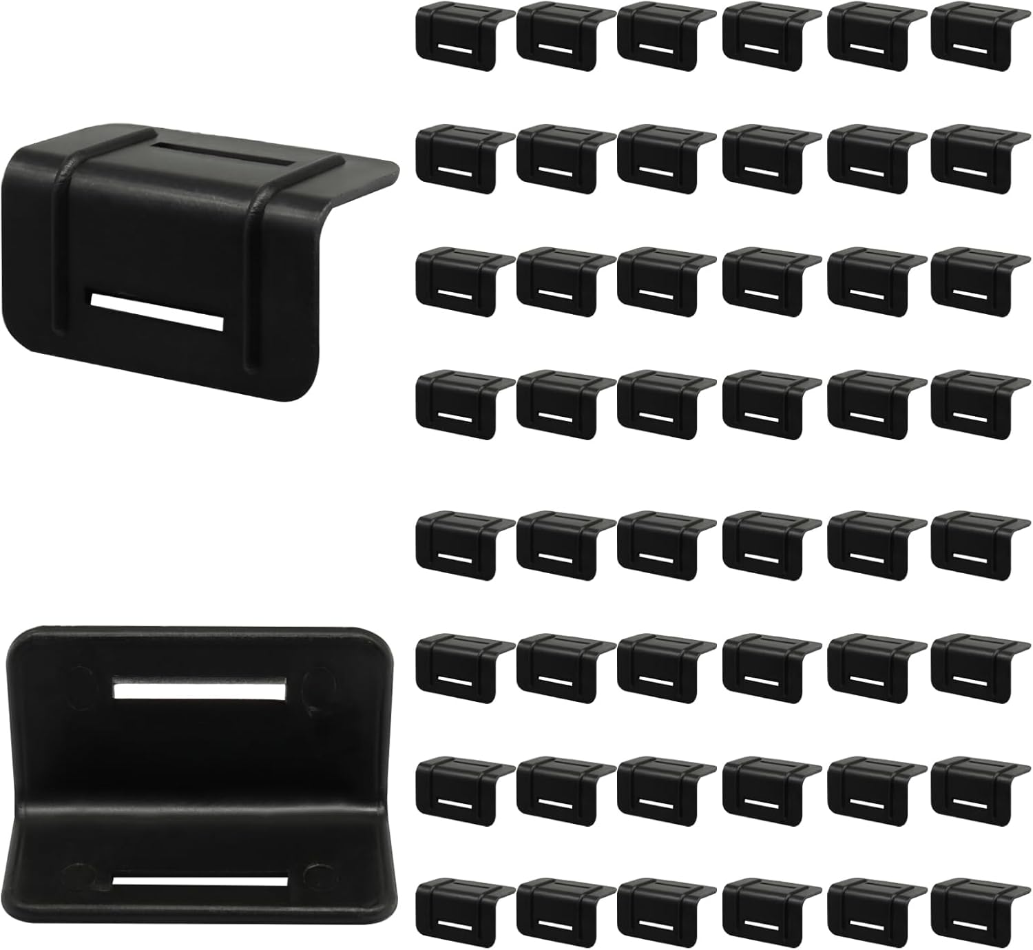 50 Pack Tie Down Edge Protectors, Plastic Corner Protectors Pallet Guard Cargo Strap Protectors, L Shaped Packing Clip for Packaging/Transportation - Image 1