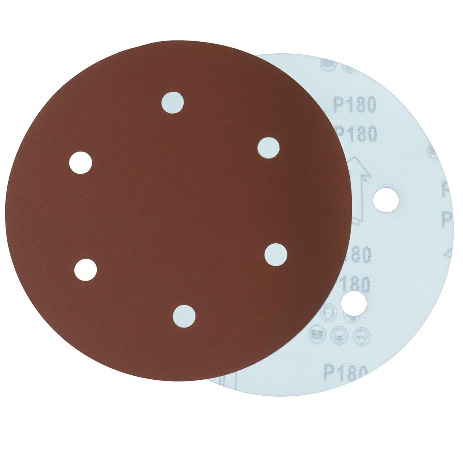 15 Pack 9 Inch 6 Hole Sanding Discs, 180 Grit Hook and Loop Sandpaper, Drywall Sanding Pads for Drywall Sander/Home Improvement Enthusiasts - Image 3