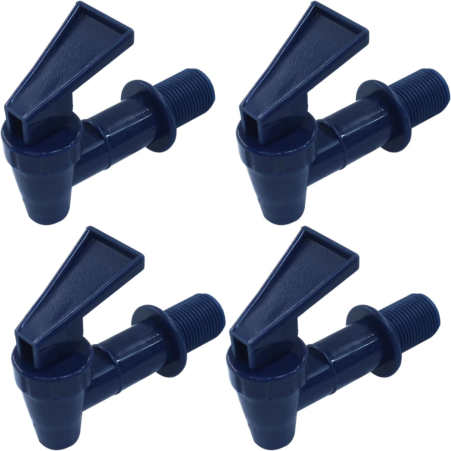 4 Pcs Replacement Cooler Faucet, BPA Free Water Dispenser Tap Reusable Spigot Spout, Beverage Lever Pour Dispenser Valve for Water Jug/Ceramic Crock(Dark Blue) - Image 1