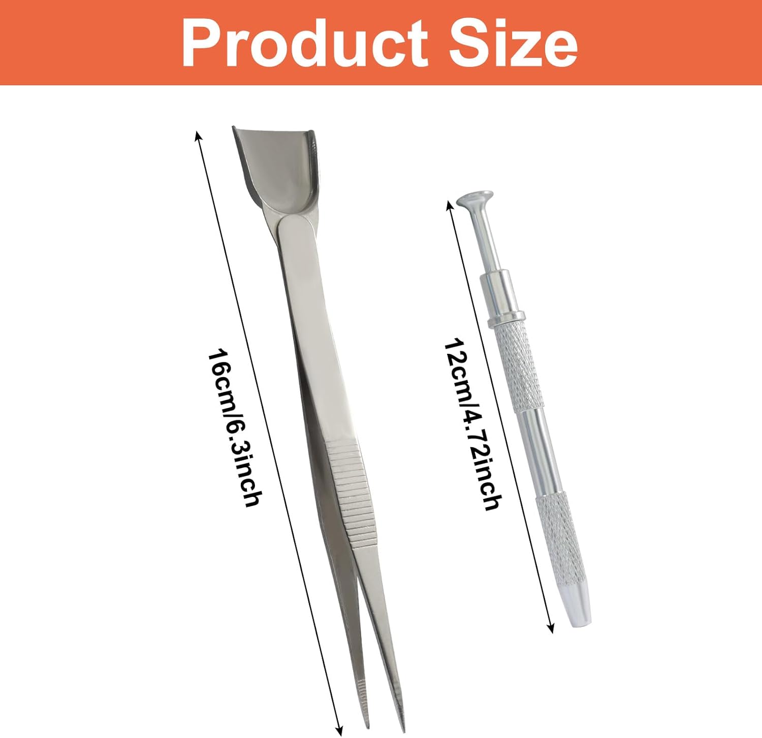 4 Pack Aluminum Alloy Cake Decorating Tools Set, Pearl Sprinkles Pen Pearl Grabber 4 Claws Stainless Steel Cake Tweezers, Pearl Sprinkle Spoon with Shovel Head for Cake Decorating/Bakers - Image 2