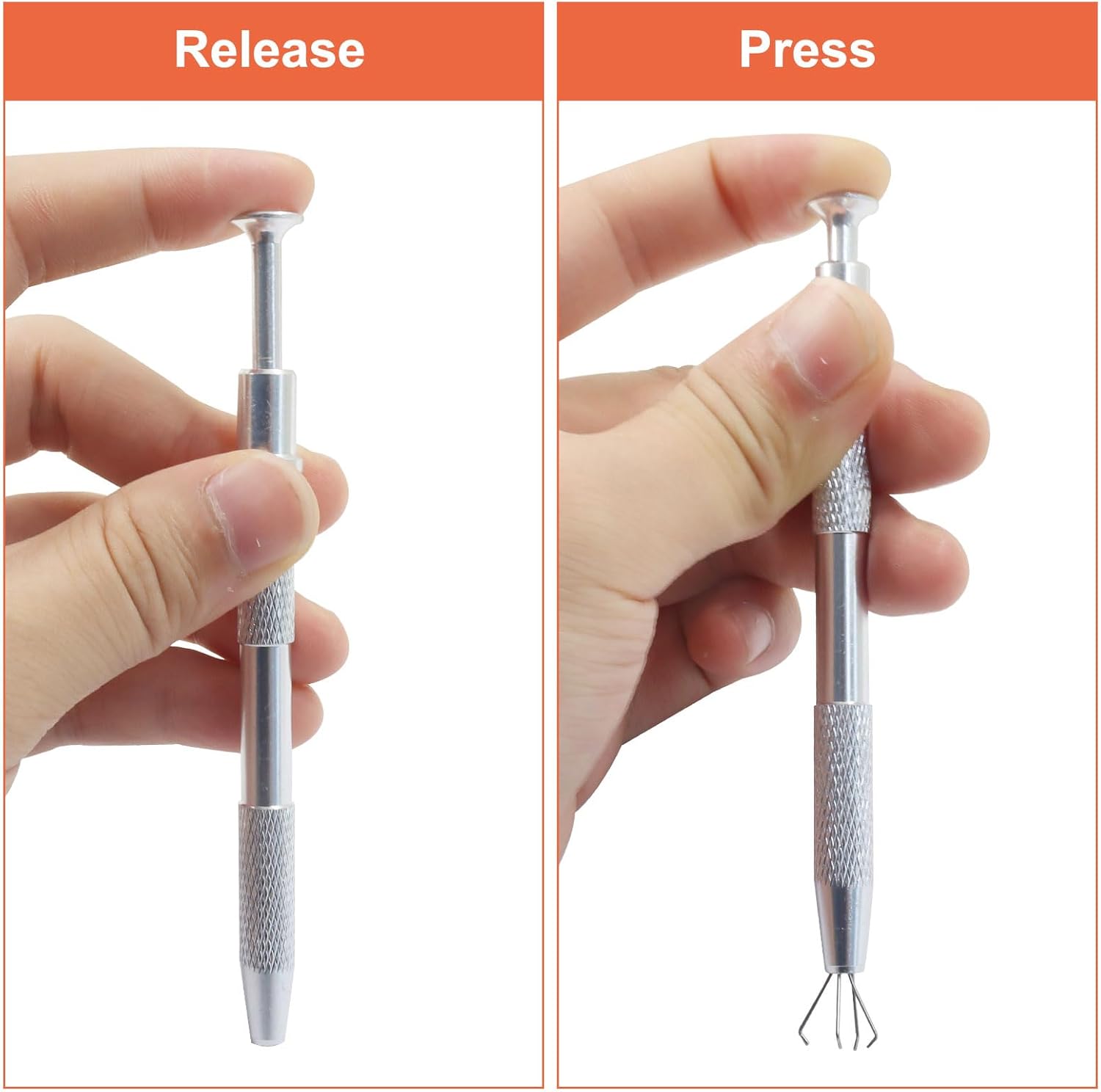 4 Pack Aluminum Alloy Cake Decorating Tools Set, Pearl Sprinkles Pen Pearl Grabber 4 Claws Stainless Steel Cake Tweezers, Pearl Sprinkle Spoon with Shovel Head for Cake Decorating/Bakers - Image 4