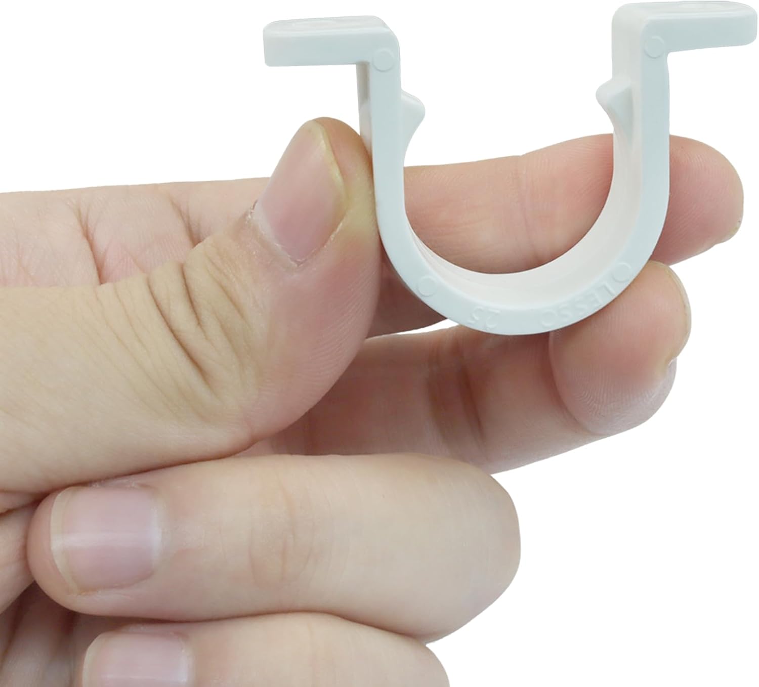 10 Sets SCH 3/4 Inch (25MM) Conduit Pipe Clamps, Non-Metallic PVC Pipe Clips Two Hole Plastic clips for Electrical Installation/Contractors - Image 4