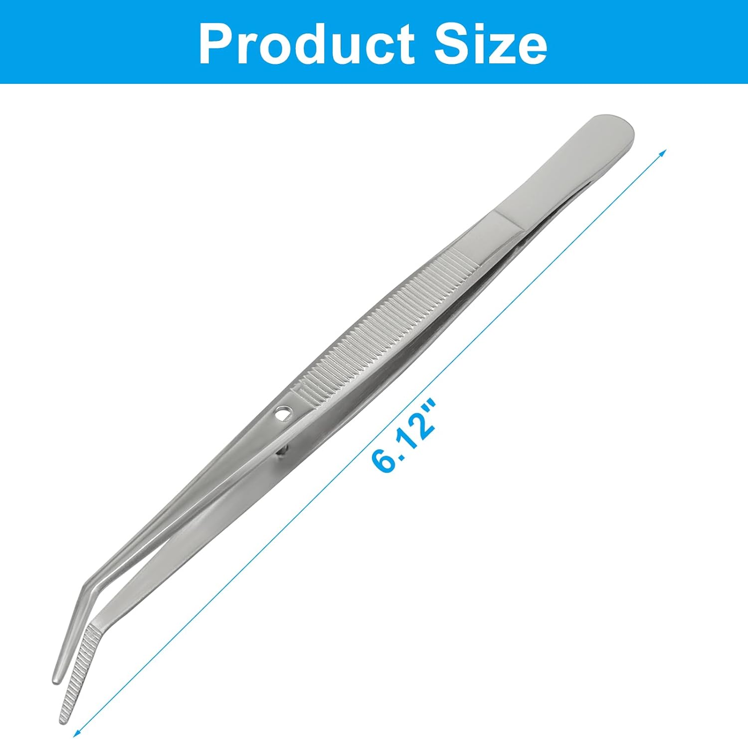6 Pcs Stainless Steel Tweezers, 6