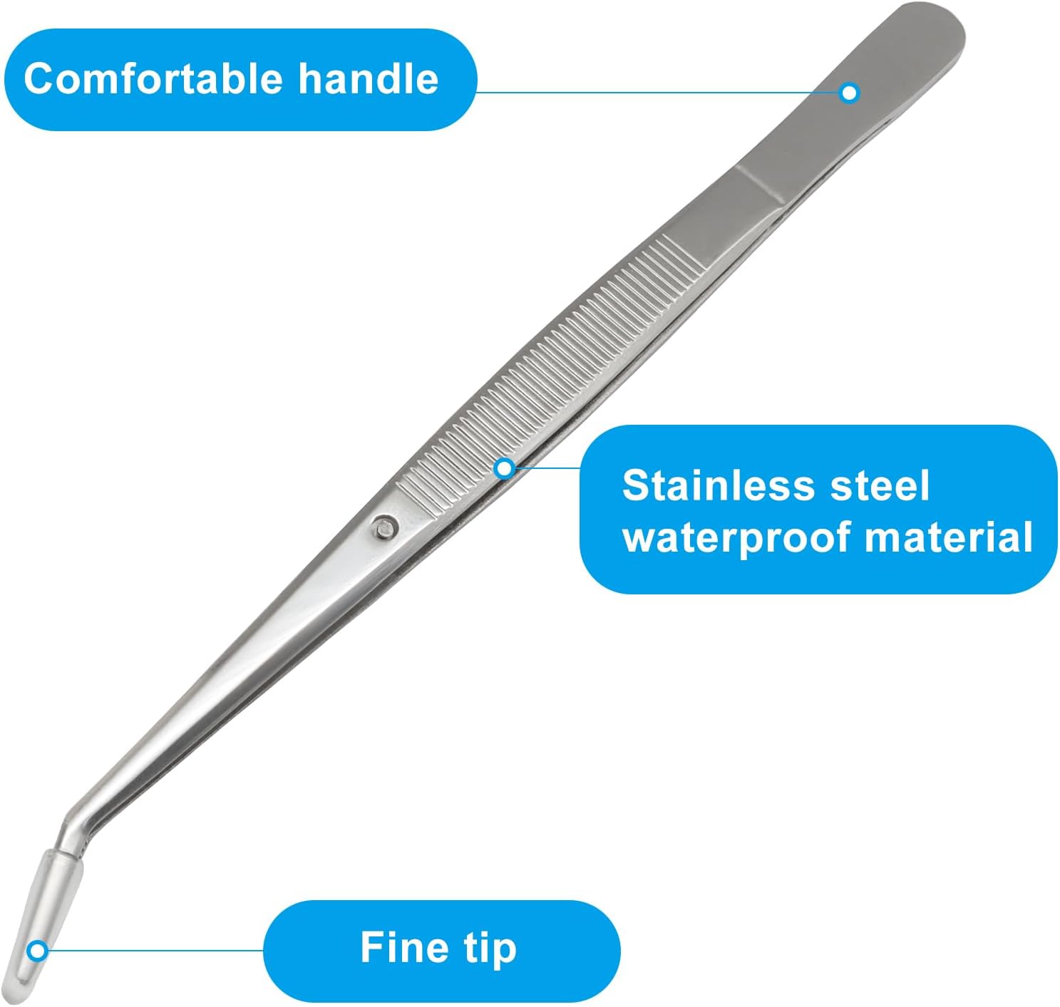 6 Pcs Stainless Steel Tweezers, 6