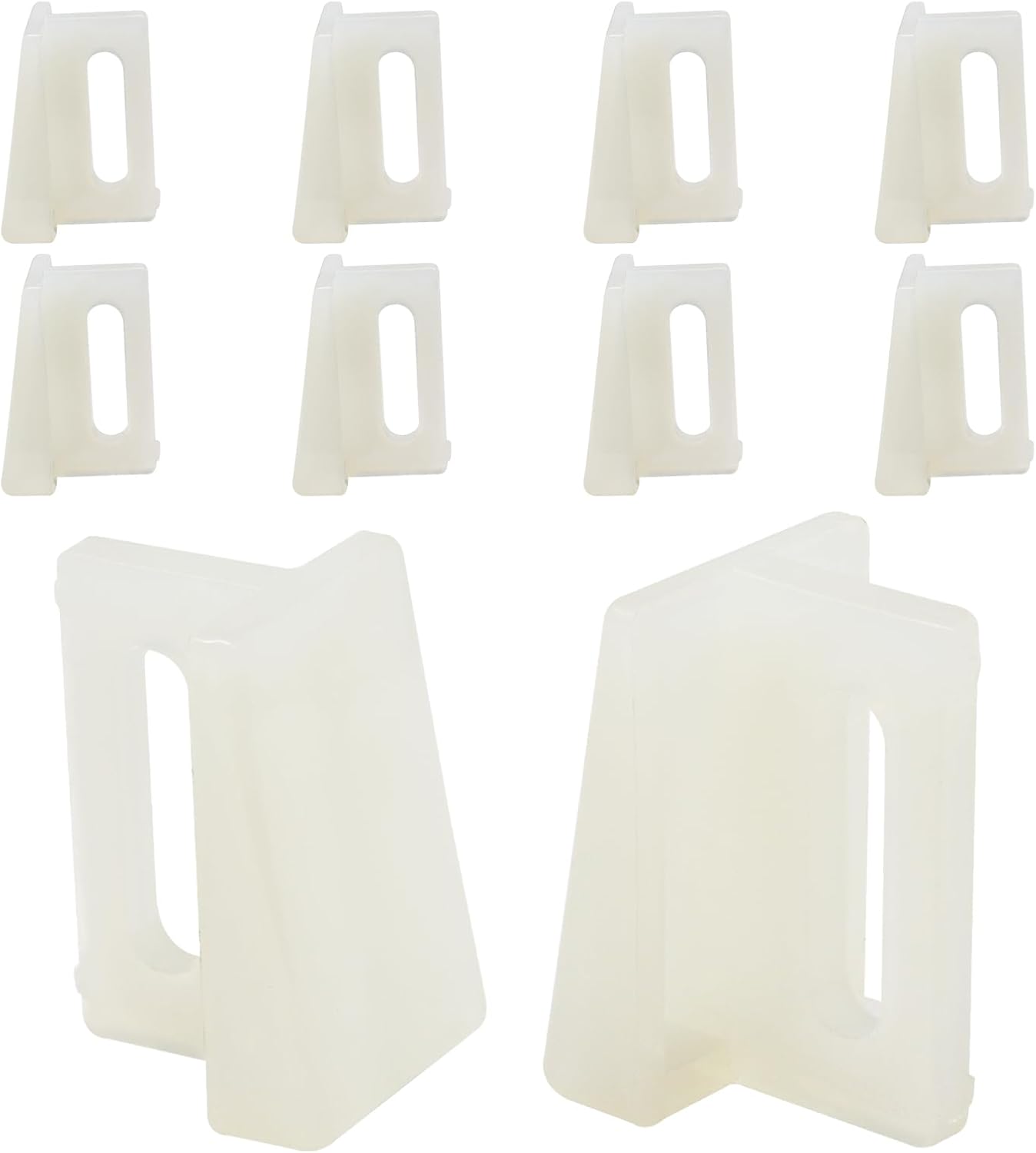 10 Pack Pocket Door Guide Bottom, Jamb Mounted Sliding Door Guides Replacement Kit with Screws (1.125 Inch, White) - Image 1