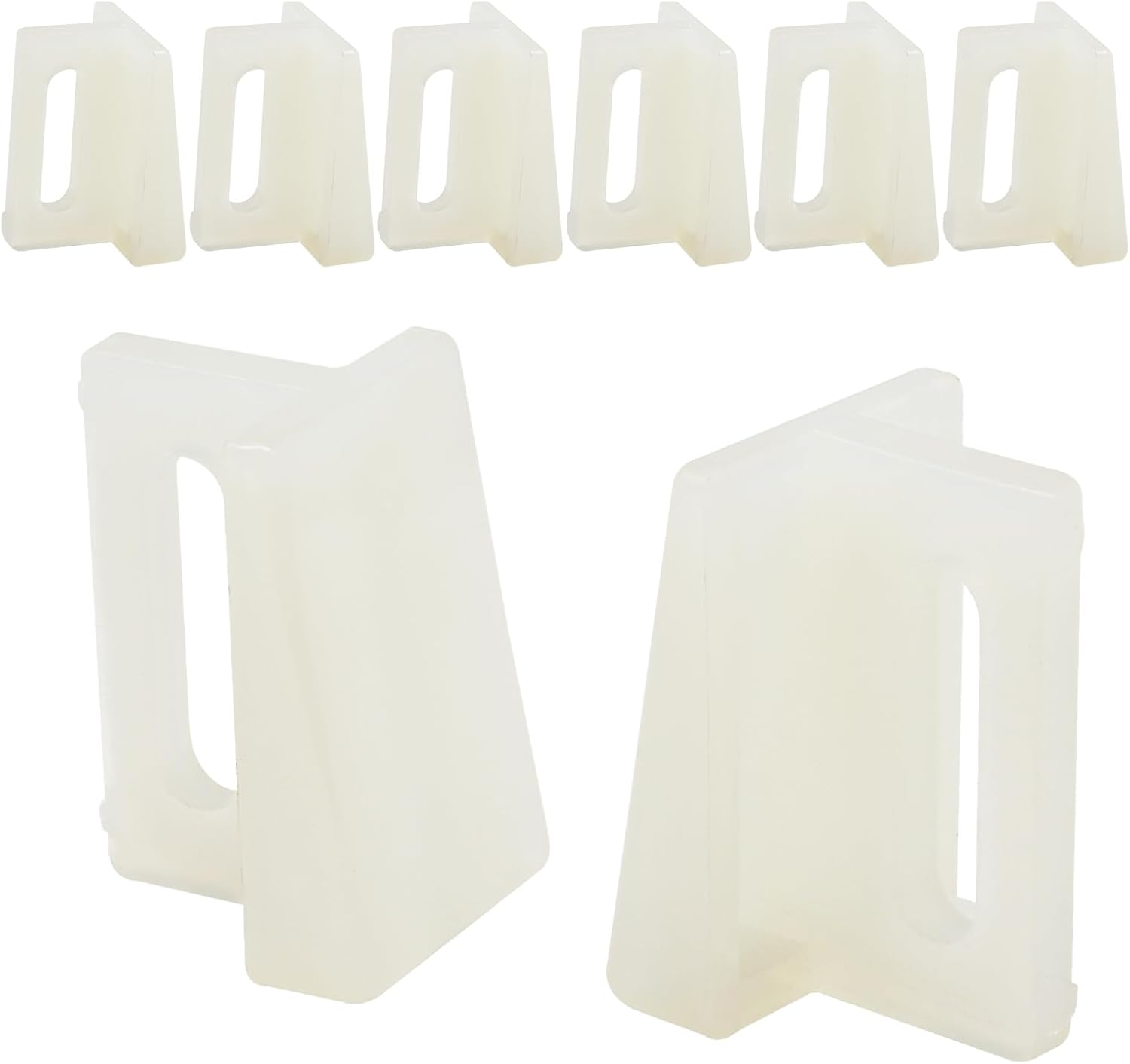 10 Pack Pocket Door Guide Bottom, Jamb Mounted Sliding Door Guides Replacement Kit with Screws (1.125 Inch, White) - Image 2