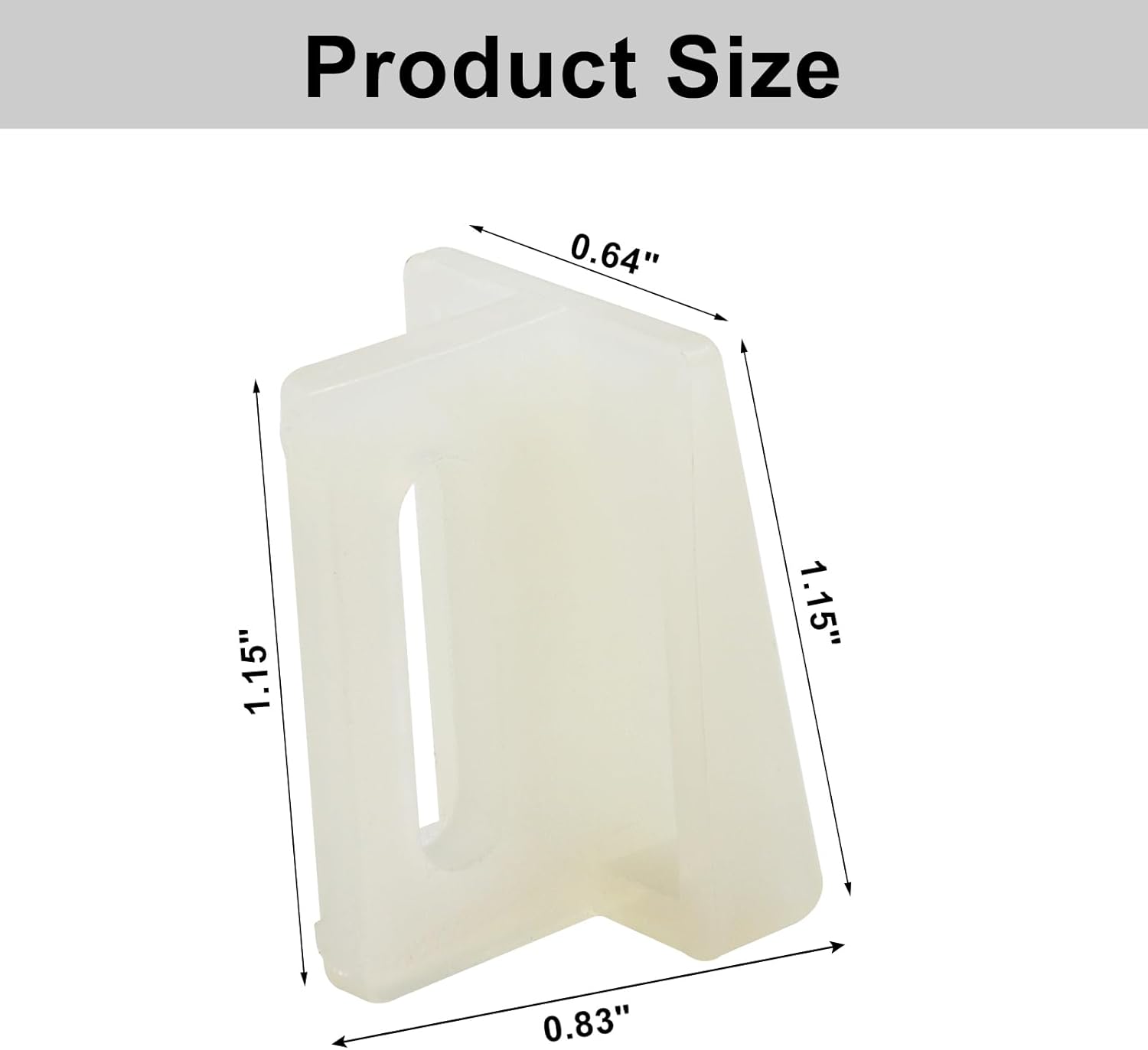 10 Pack Pocket Door Guide Bottom, Jamb Mounted Sliding Door Guides Replacement Kit with Screws (1.125 Inch, White) - Image 3
