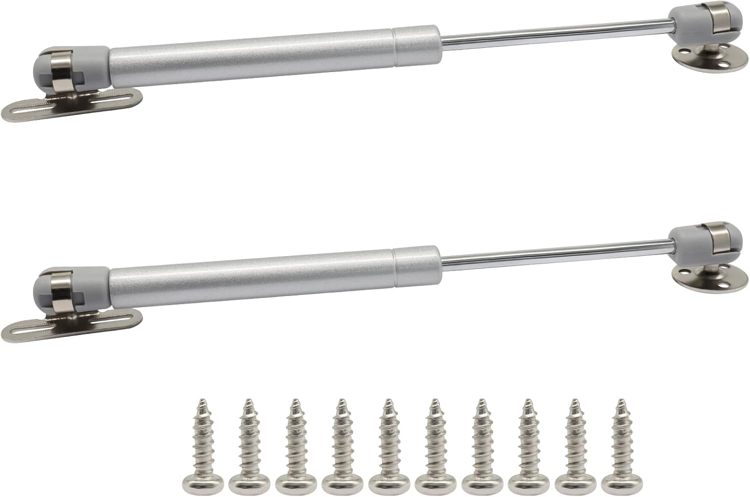 2 Pack 10 Inch Gas Struts, Silver 22LB Gas Spring Lift Support Strut for Truck Tool Box Lid RV Cabinet Door Boat Hatch - Image 2