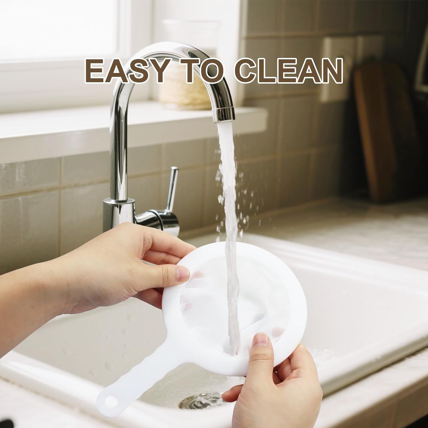 1 Pcs Fine Nylon Mesh Strainers 200 Mesh Fine Filter Spoon 5.7
