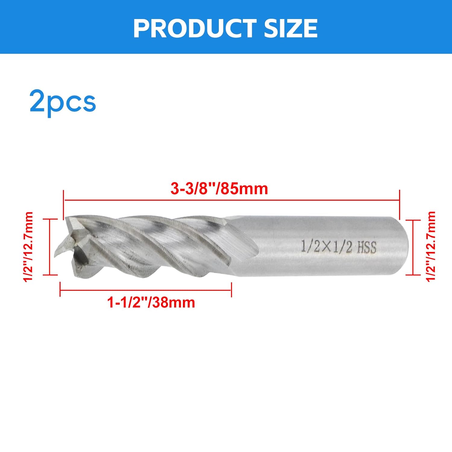 Square End Mill 1/2