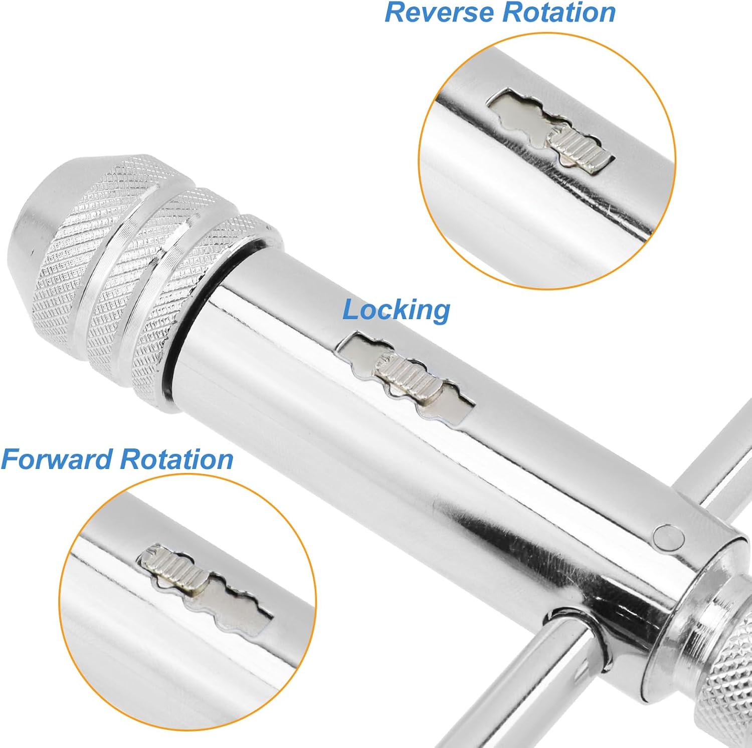 Ratchet Tap Wrench Adjustable T-Handle Tap Wrench Capacity Range M5-M12 - Image 3